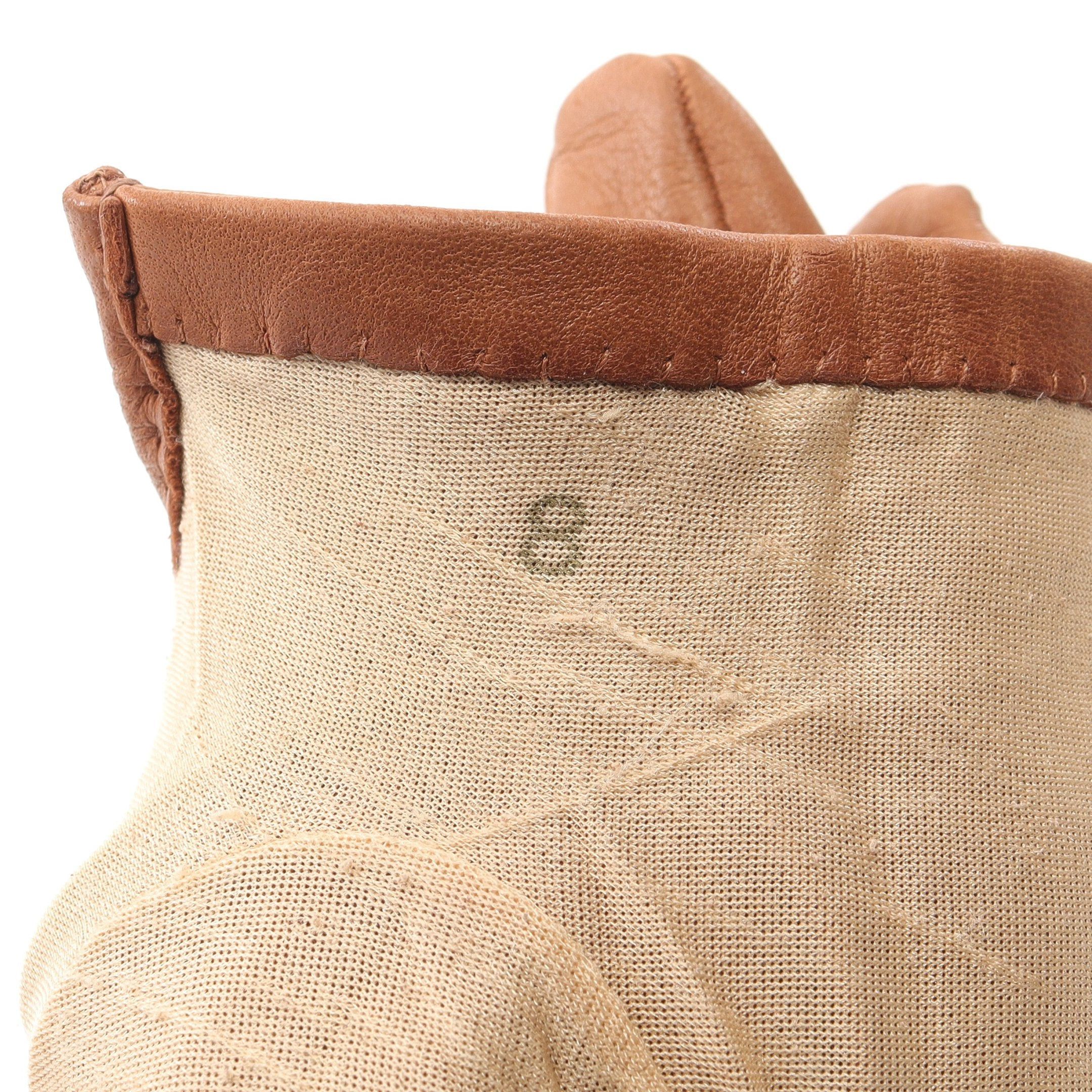 Hermes Hermes H Logo Gloves Glove Lambskin Brown Silver Hardware Size ONE SIZE - 4 Thumbnail