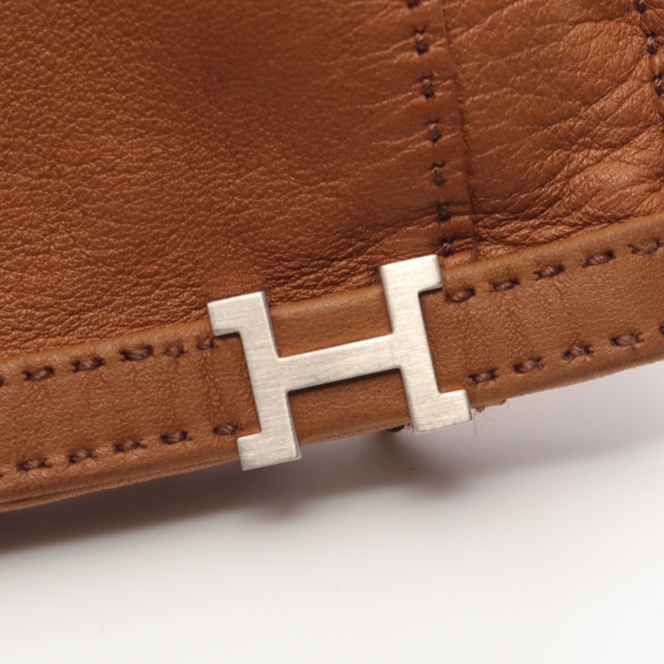 Hermes Hermes H Logo Gloves Glove Lambskin Brown Silver Hardware Size ONE SIZE - 8 Thumbnail