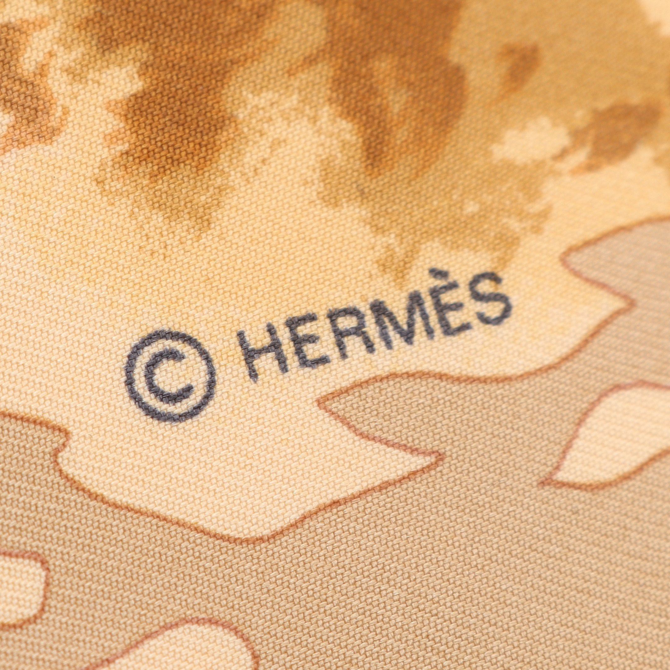Hermes Hermes Carres 90 Africa Scarf Silk Beige Multicolor Size ONE SIZE - 2 Thumbnail