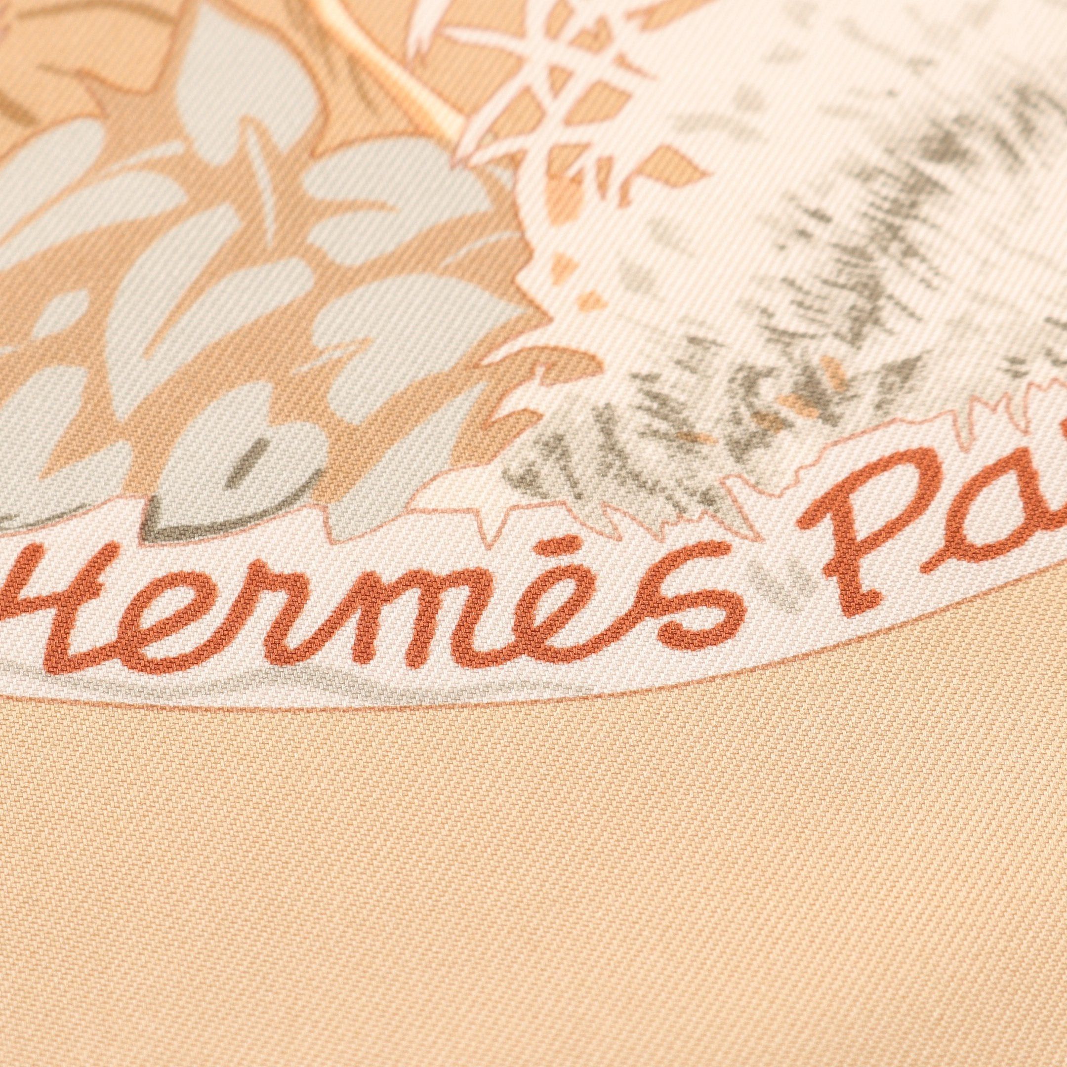 Hermes Hermes Carres 90 Africa Scarf Silk Beige Multicolor Size ONE SIZE - 4 Thumbnail