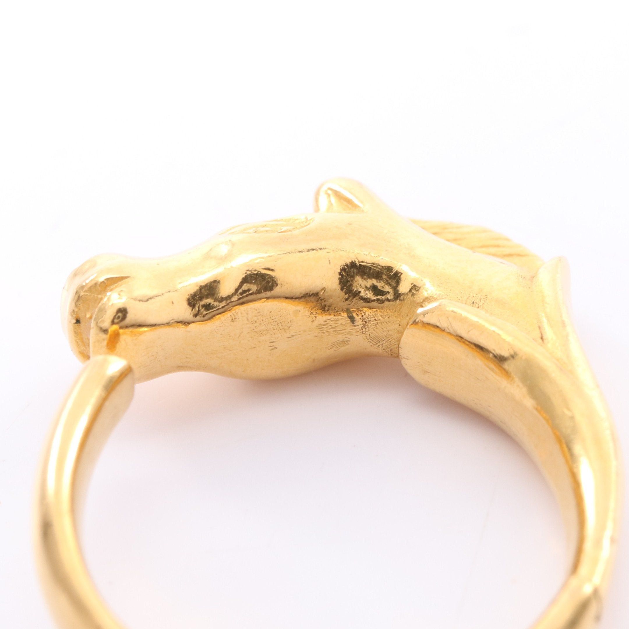 Hermes Hermes Cheval Horse Ring Gp Gold Size ONE SIZE - 6 Thumbnail