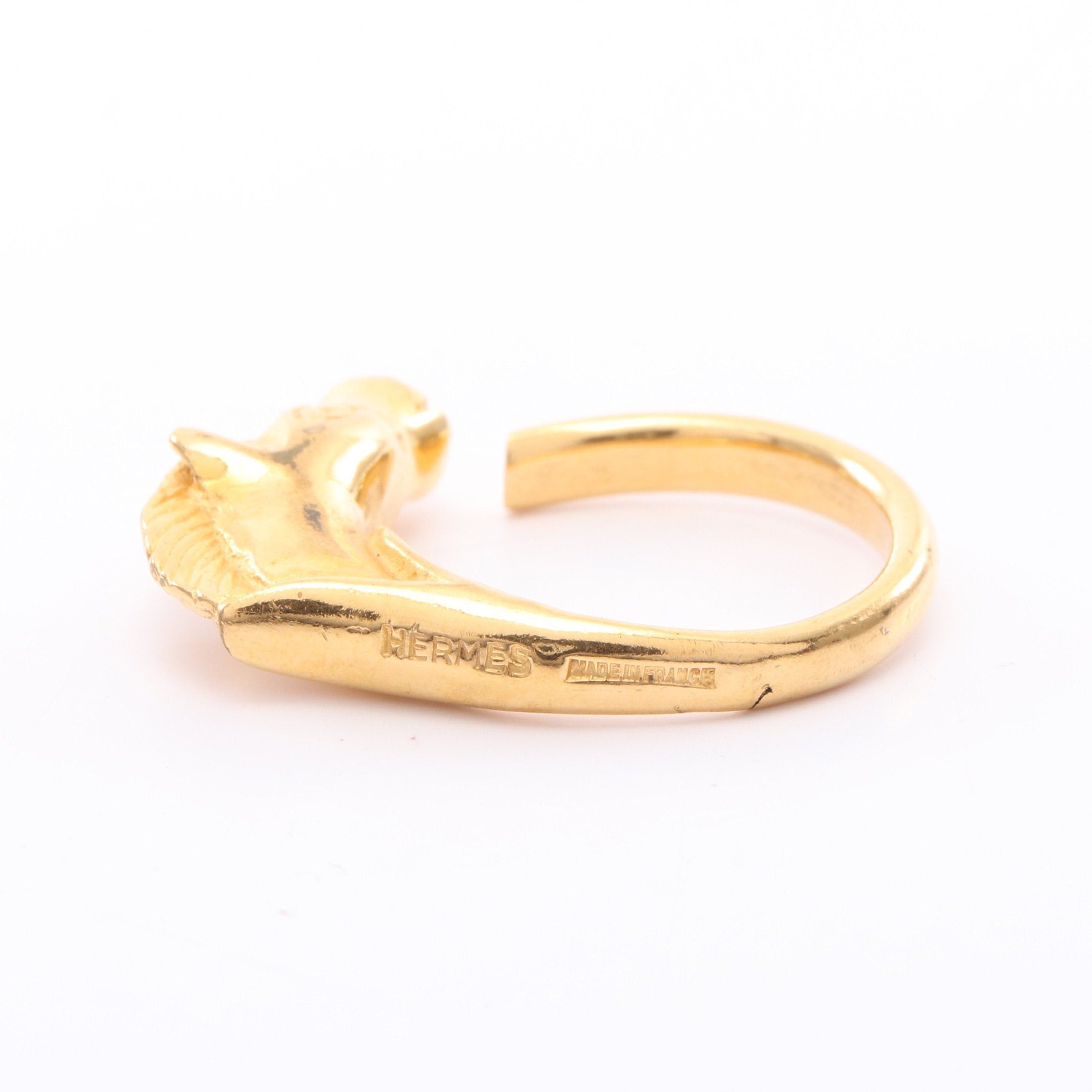 Hermes Hermes Cheval Horse Ring Gp Gold Size ONE SIZE - 2 Thumbnail