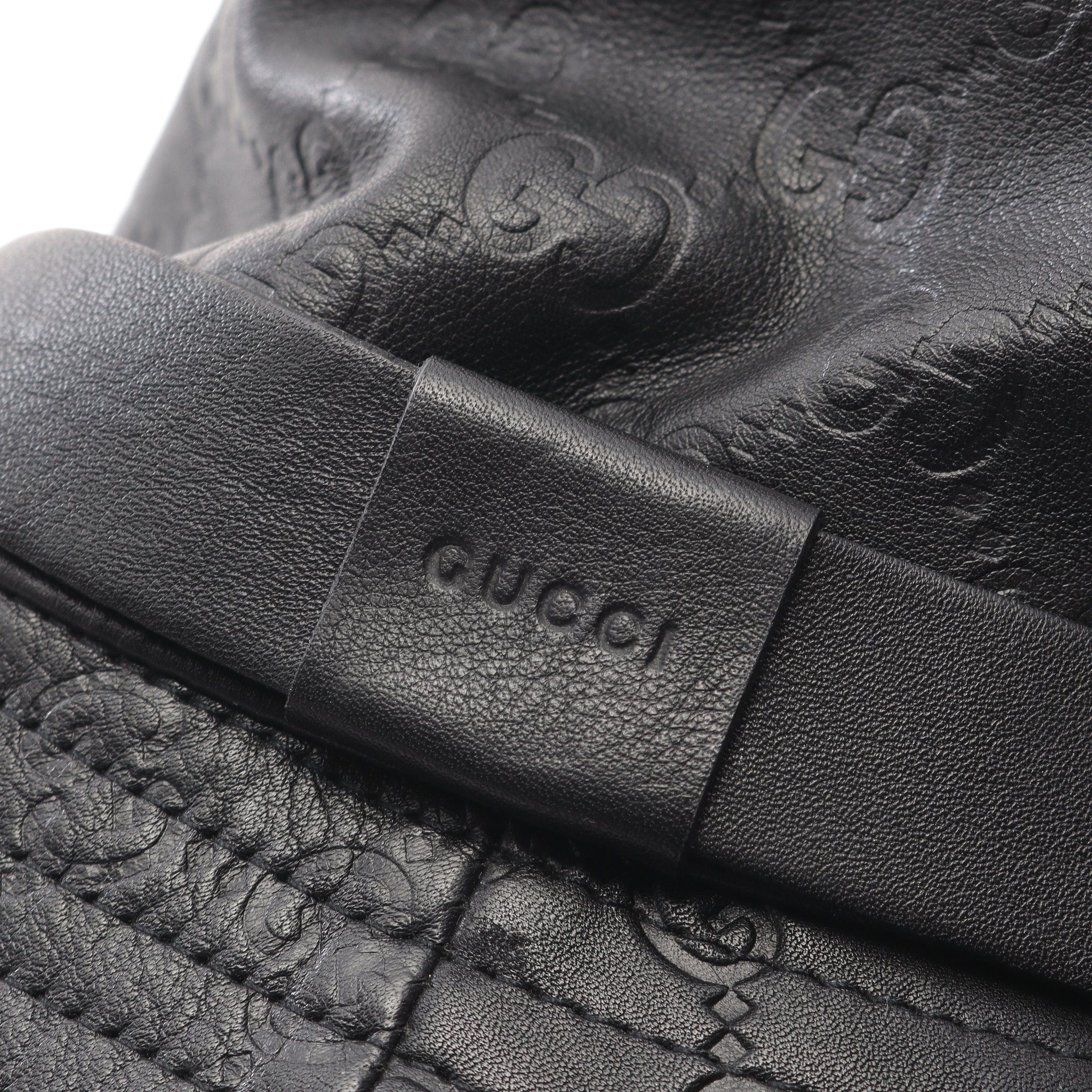 Gucci Gucci Gucci Sima Bucket Hat Leather Black Size ONE SIZE - 7 Thumbnail