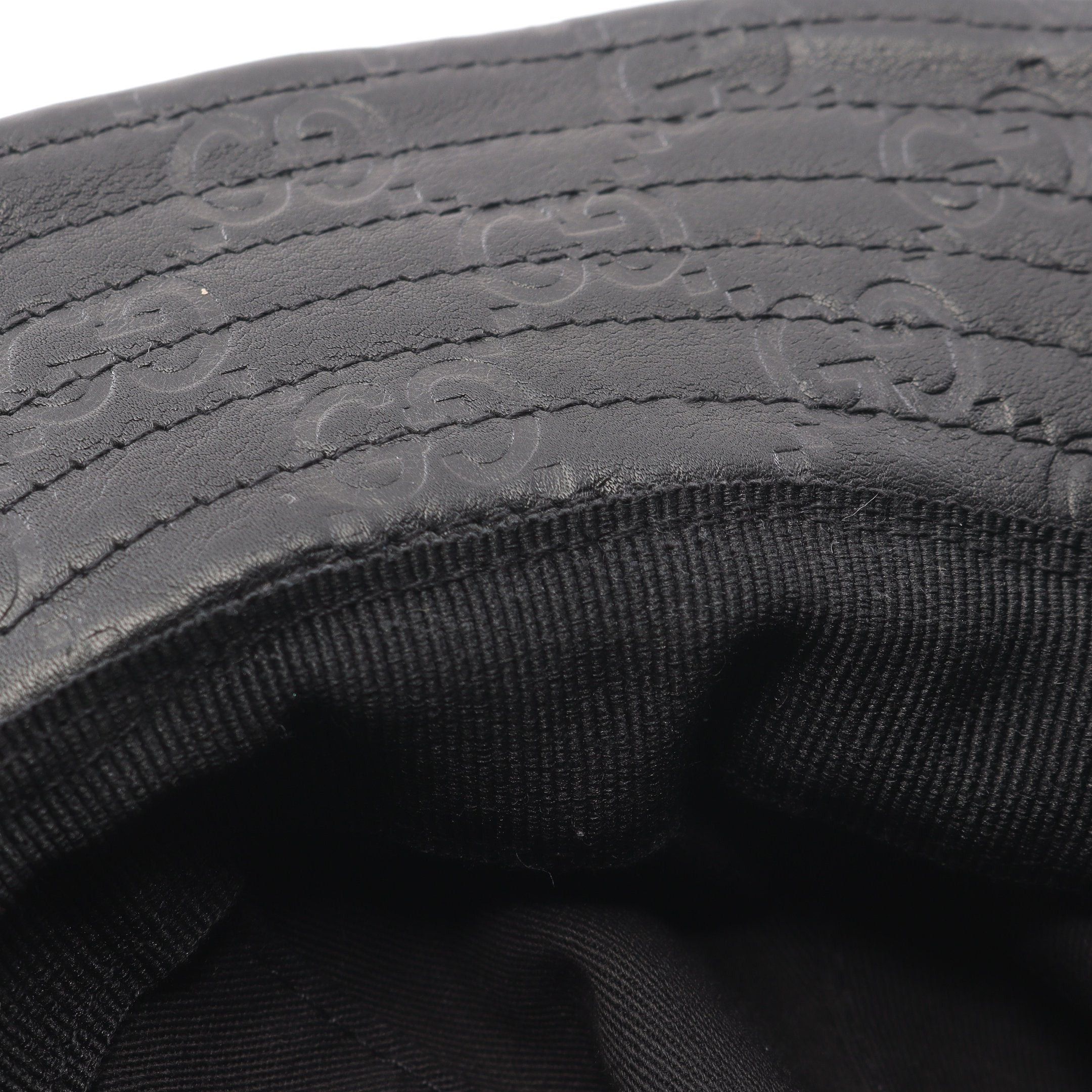 Gucci Gucci Gucci Sima Bucket Hat Leather Black Size ONE SIZE - 6 Thumbnail