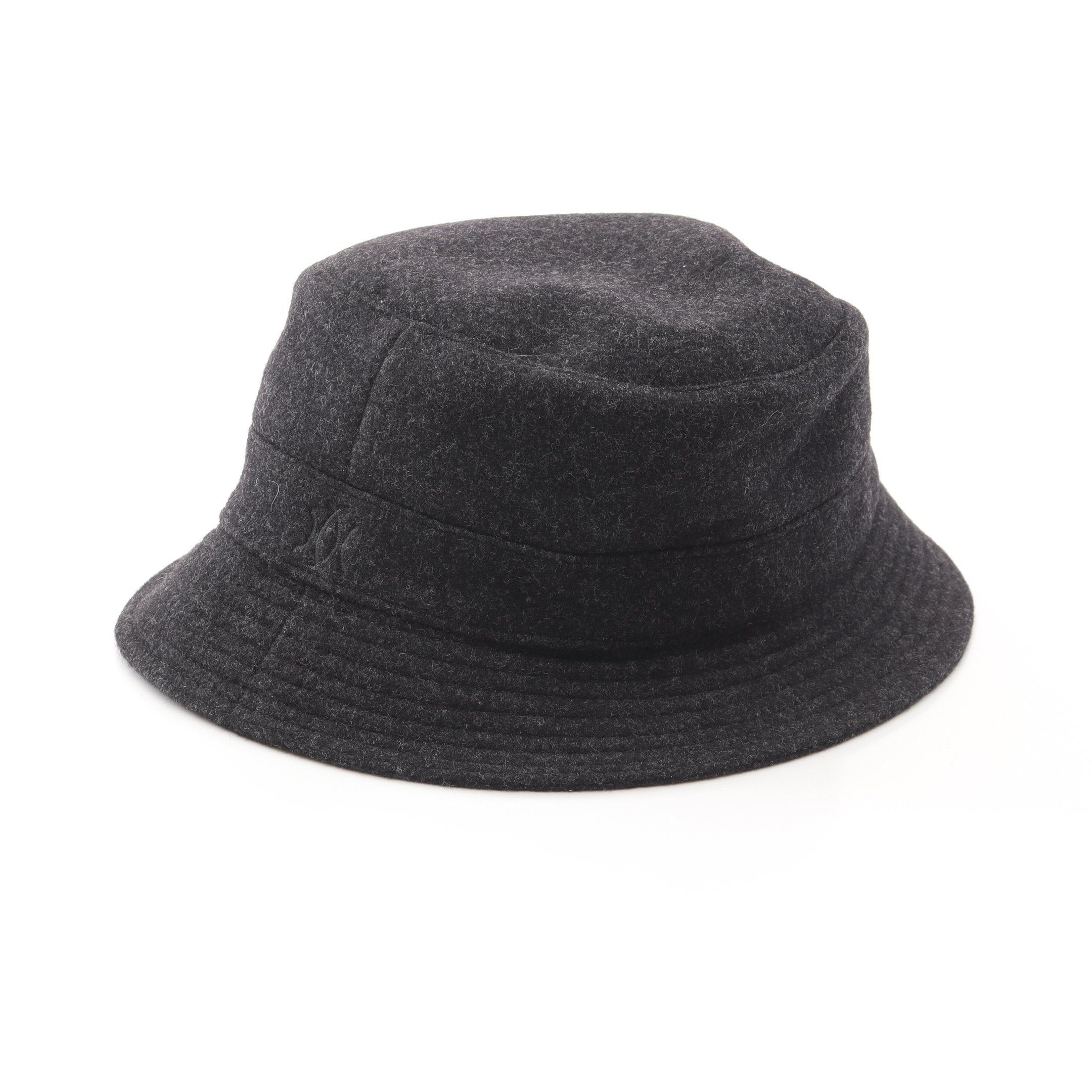 Hermes Hermes Double H Lift Bucket Hat Wool Black Size ONE SIZE - 2 Thumbnail