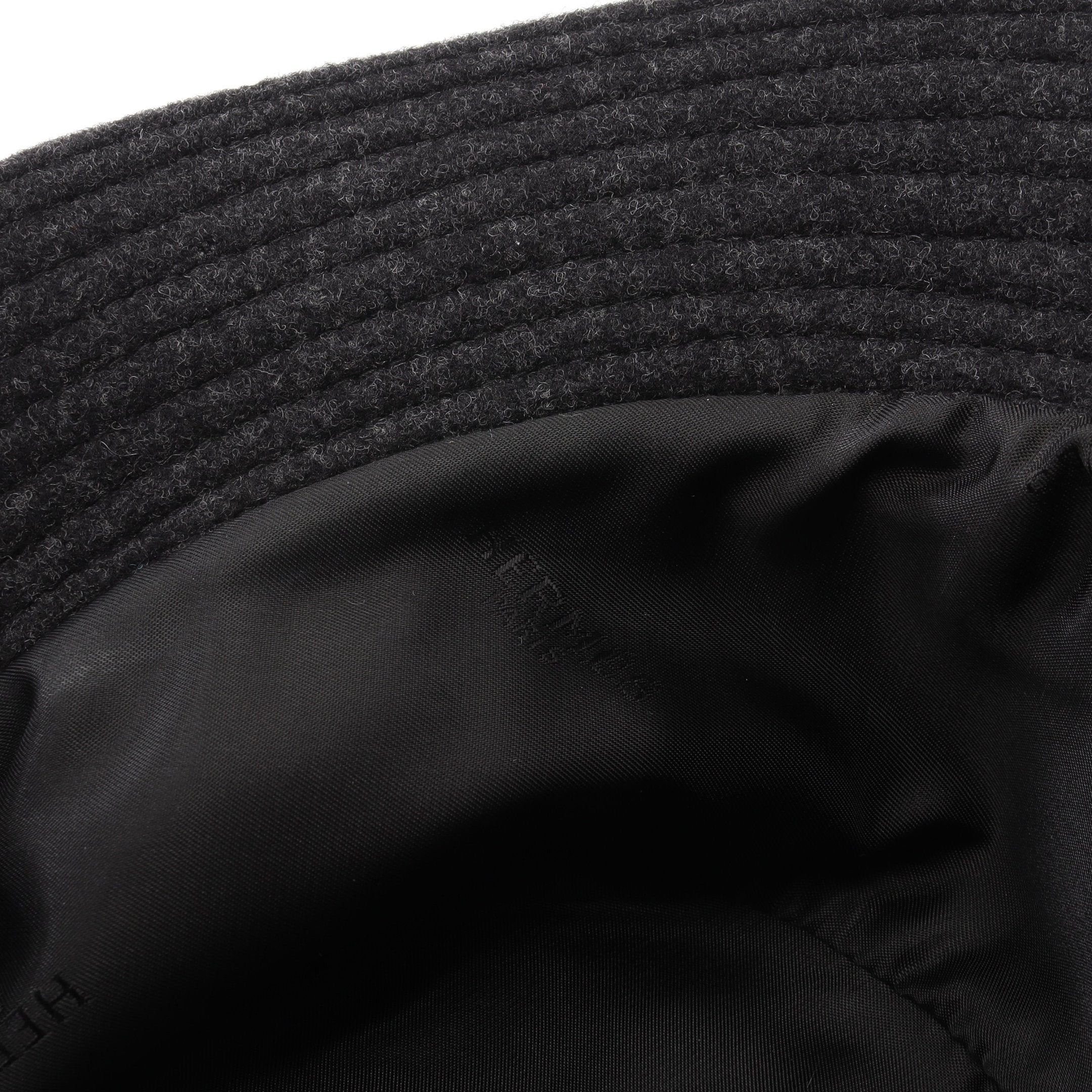 Hermes Hermes Double H Lift Bucket Hat Wool Black Size ONE SIZE - 7 Thumbnail