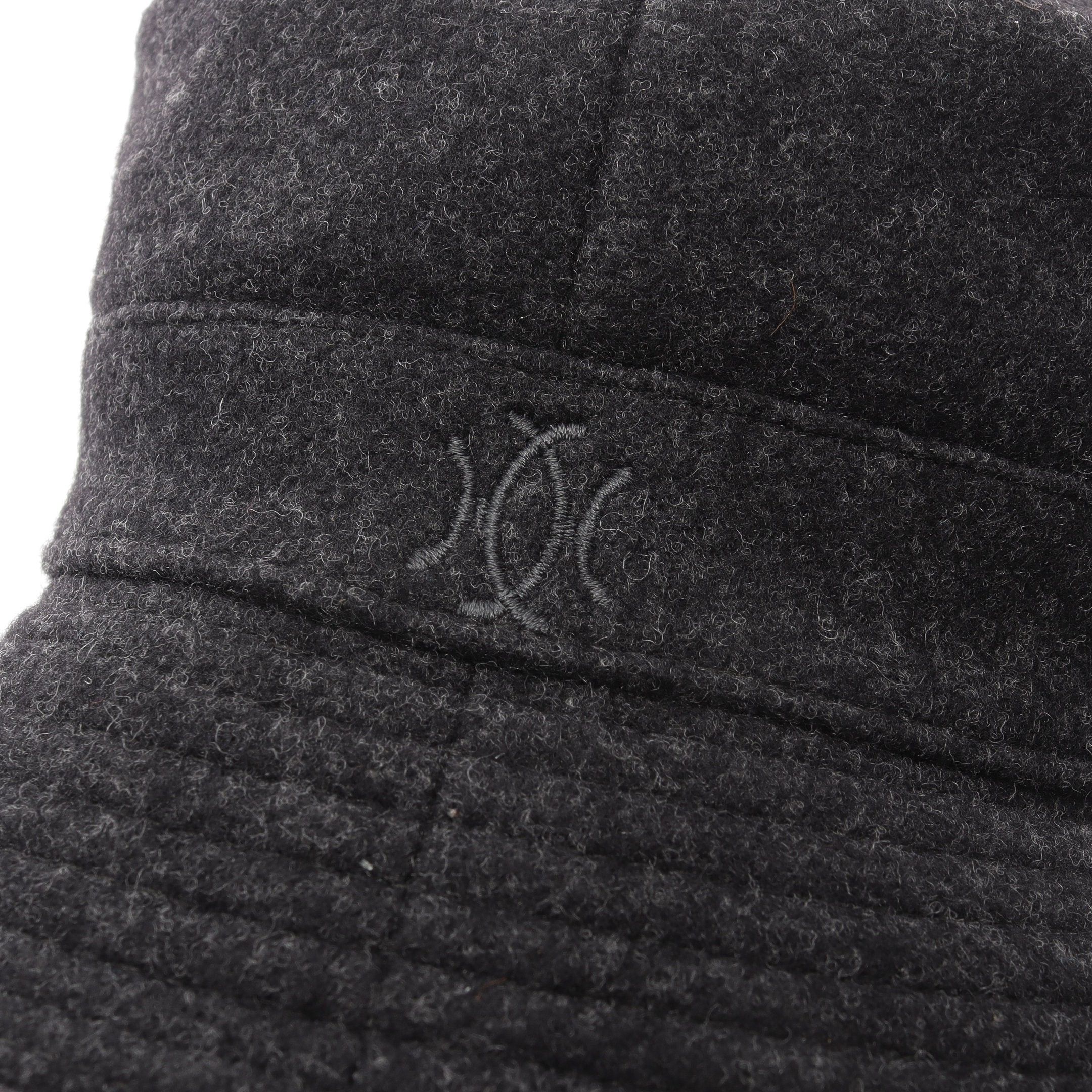 Hermes Hermes Double H Lift Bucket Hat Wool Black Size ONE SIZE - 8 Thumbnail