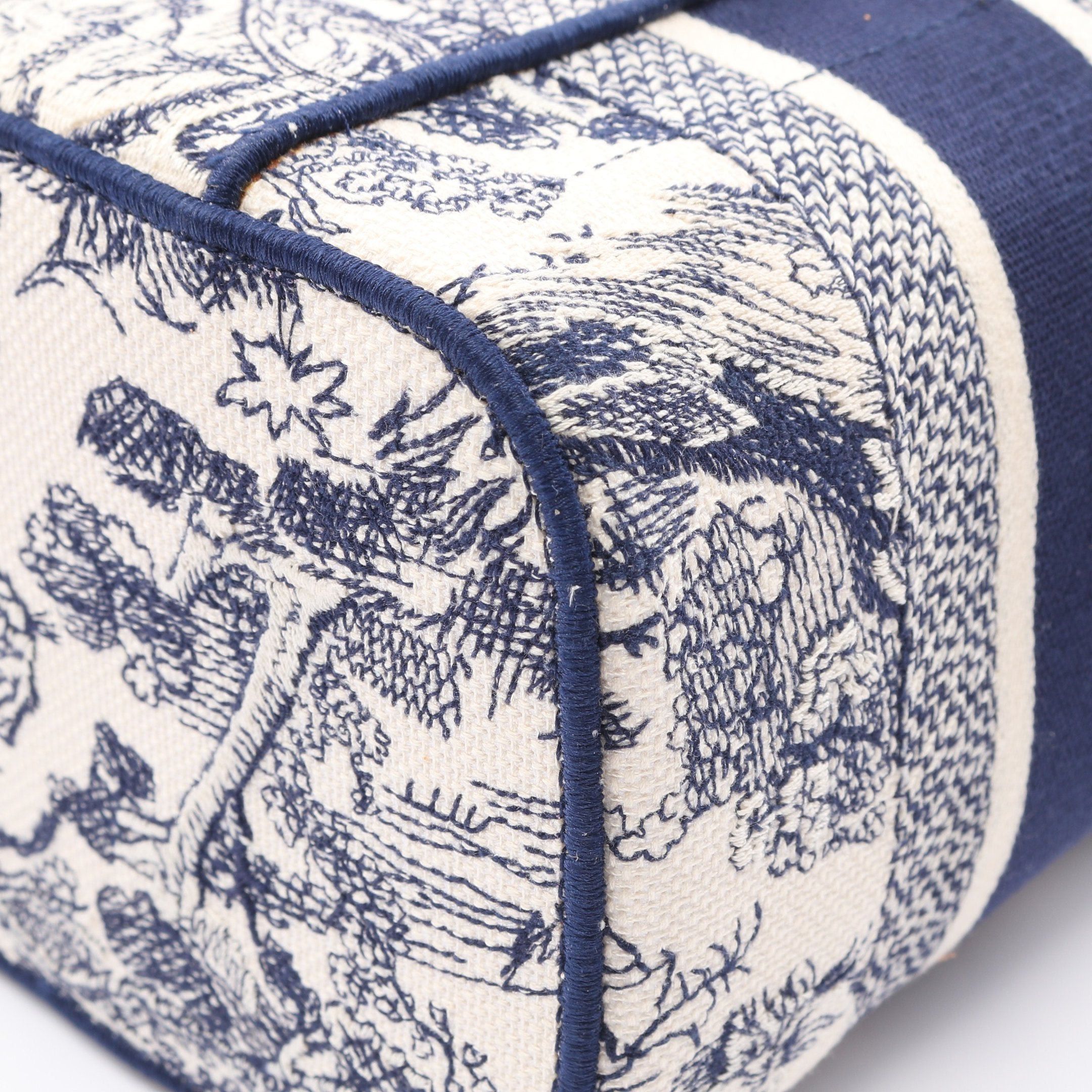 Dior Dior Diortravel Vanity Bag Canvas Off White Navy Size ONE SIZE - 6 Thumbnail