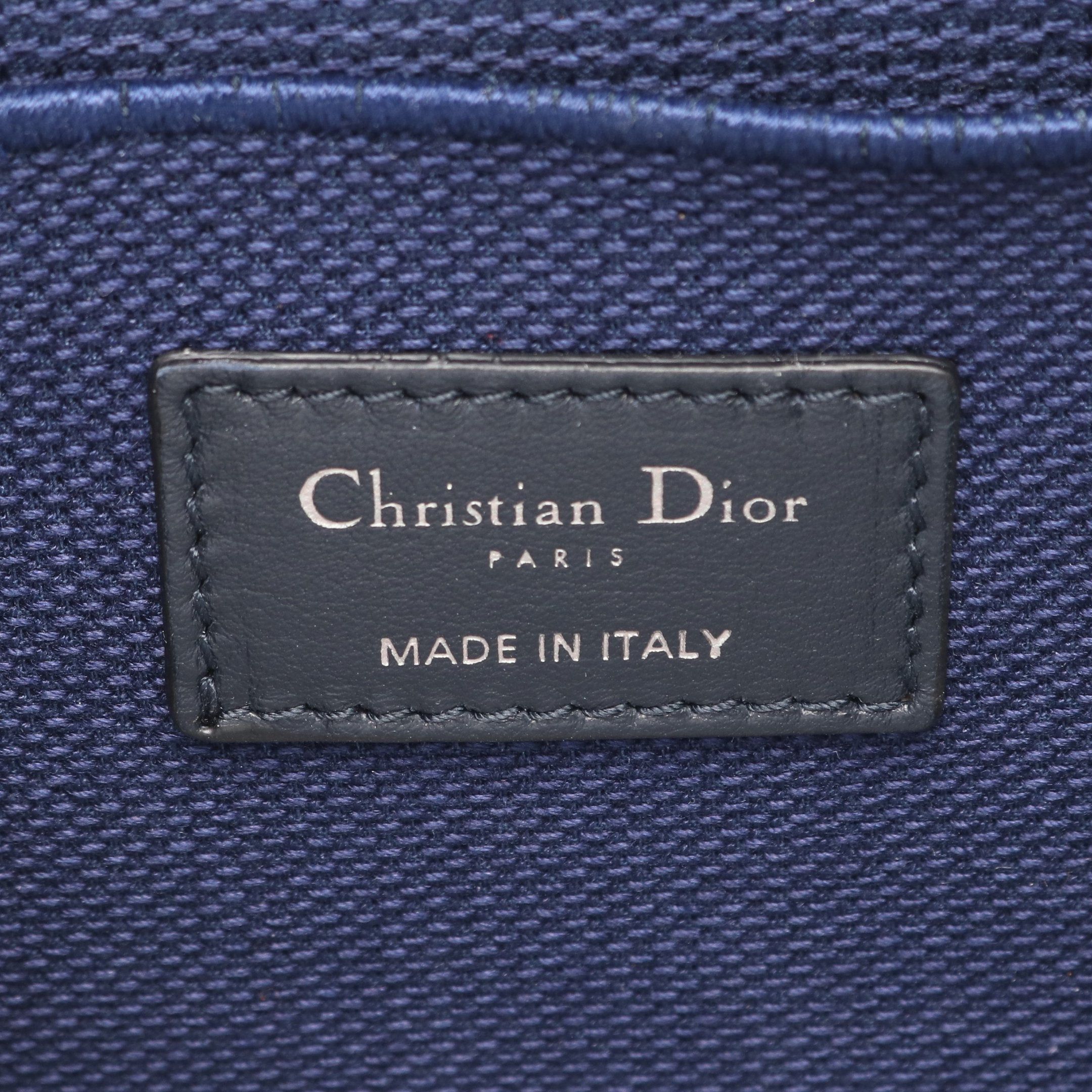 Dior Dior Diortravel Vanity Bag Canvas Off White Navy Size ONE SIZE - 4 Thumbnail