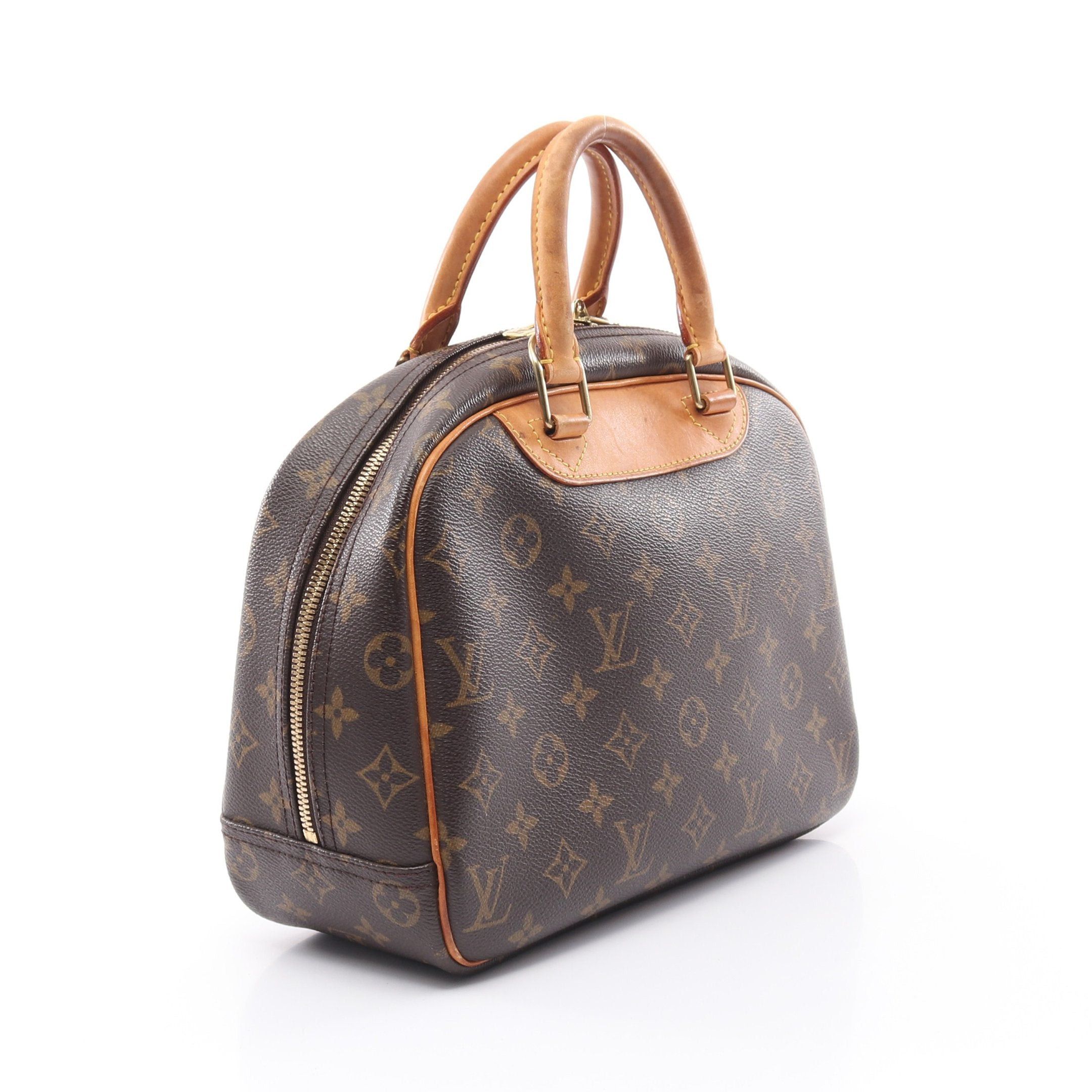Louis Vuitton Louis Vuitton Trouville Monogram Handbag Leather Brown Size ONE SIZE - 2 Thumbnail