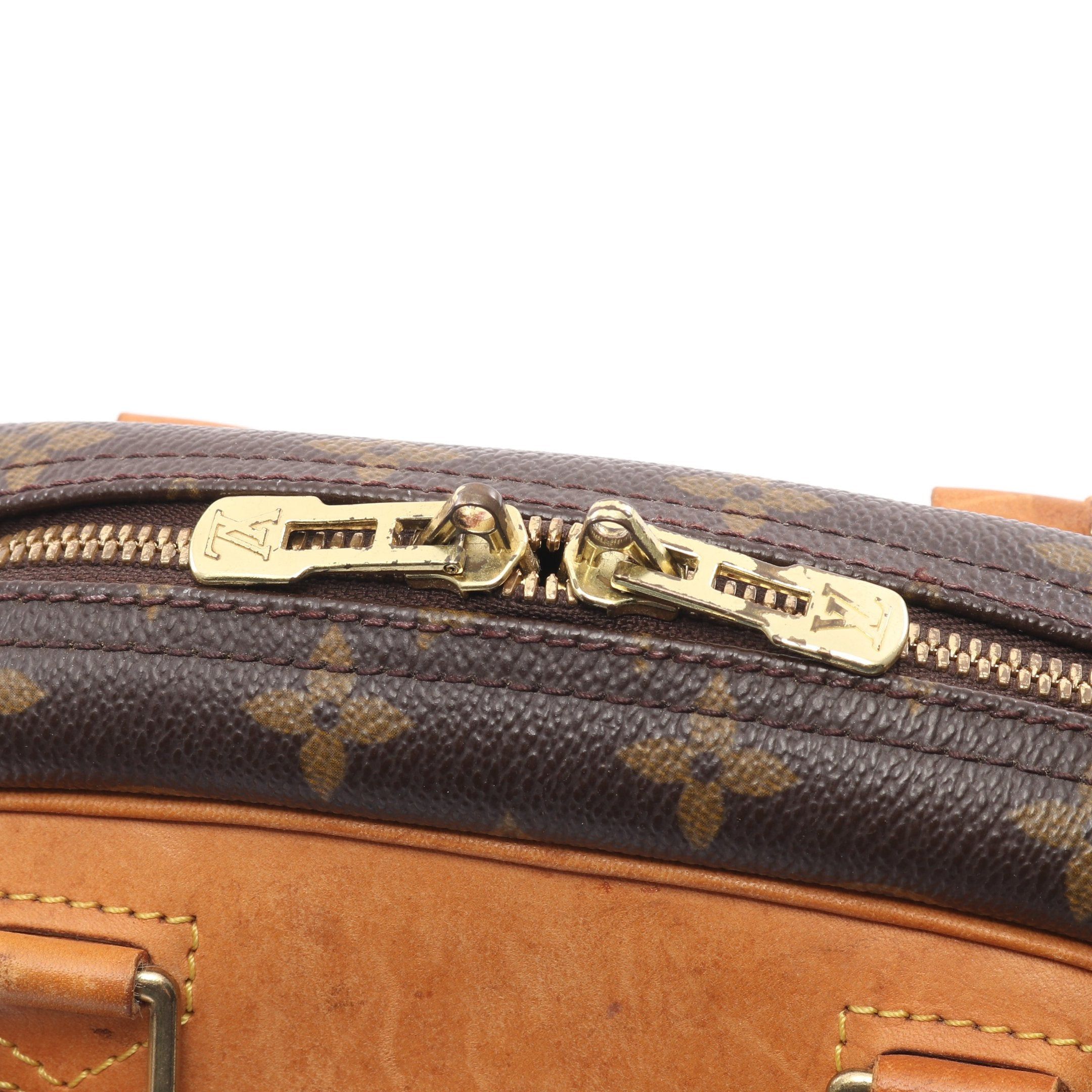 Louis Vuitton Louis Vuitton Trouville Monogram Handbag Leather Brown Size ONE SIZE - 13 Thumbnail