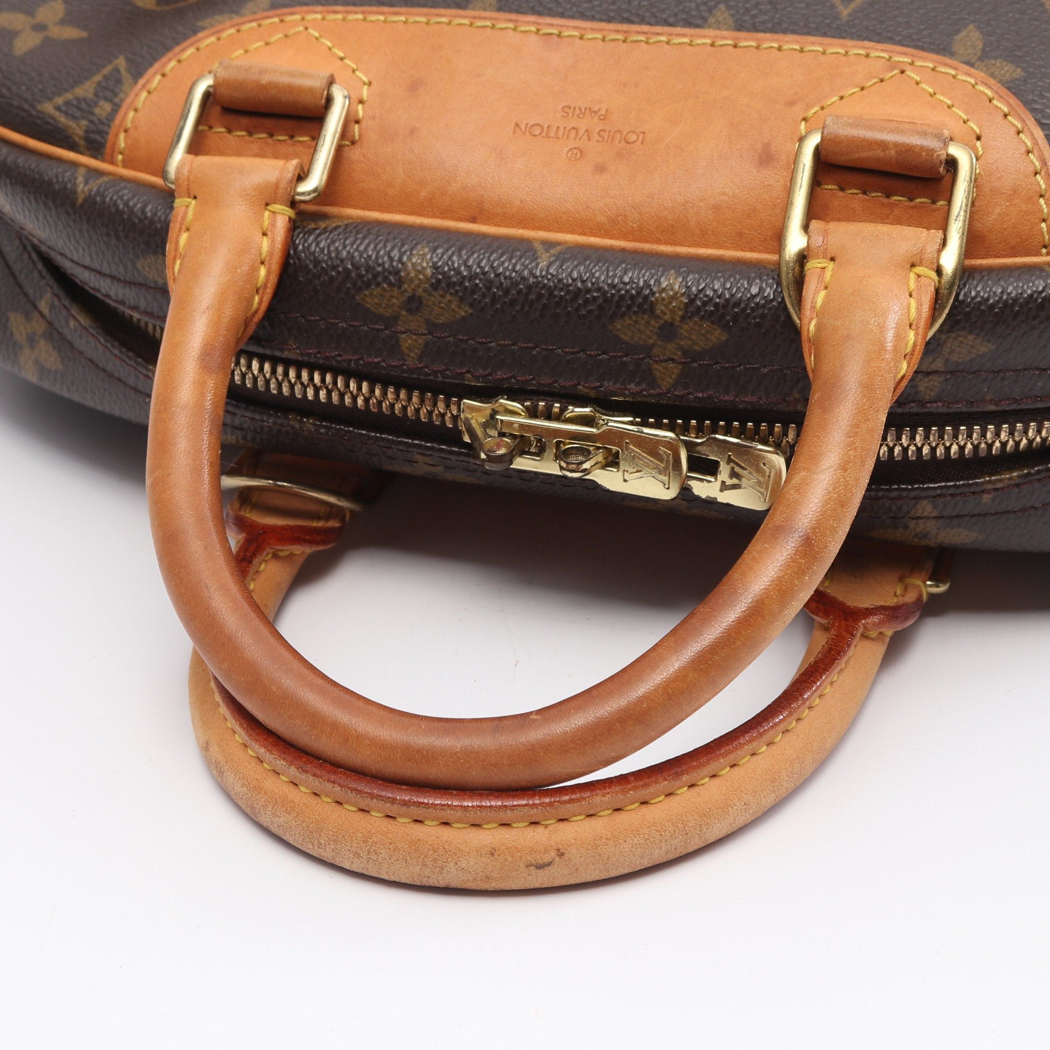 Louis Vuitton Louis Vuitton Trouville Monogram Handbag Leather Brown Size ONE SIZE - 8 Thumbnail