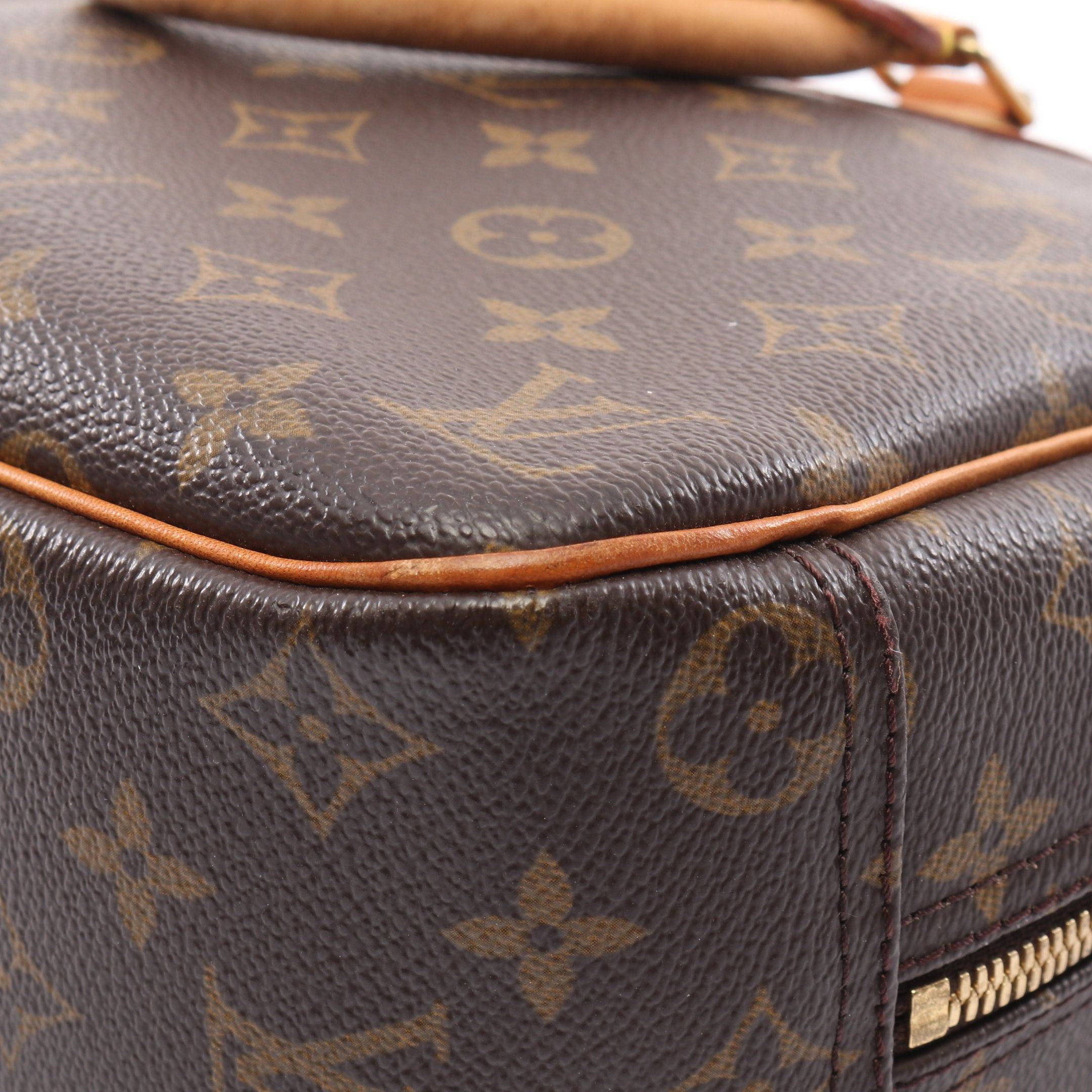 Louis Vuitton Louis Vuitton Trouville Monogram Handbag Leather Brown Size ONE SIZE - 7 Thumbnail