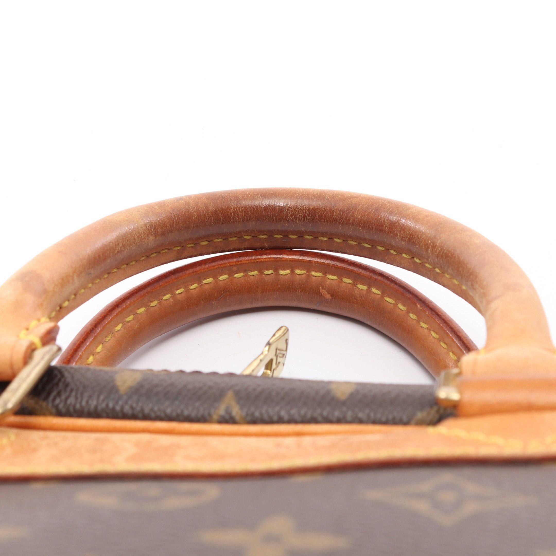 Louis Vuitton Louis Vuitton Trouville Monogram Handbag Leather Brown Size ONE SIZE - 9 Thumbnail