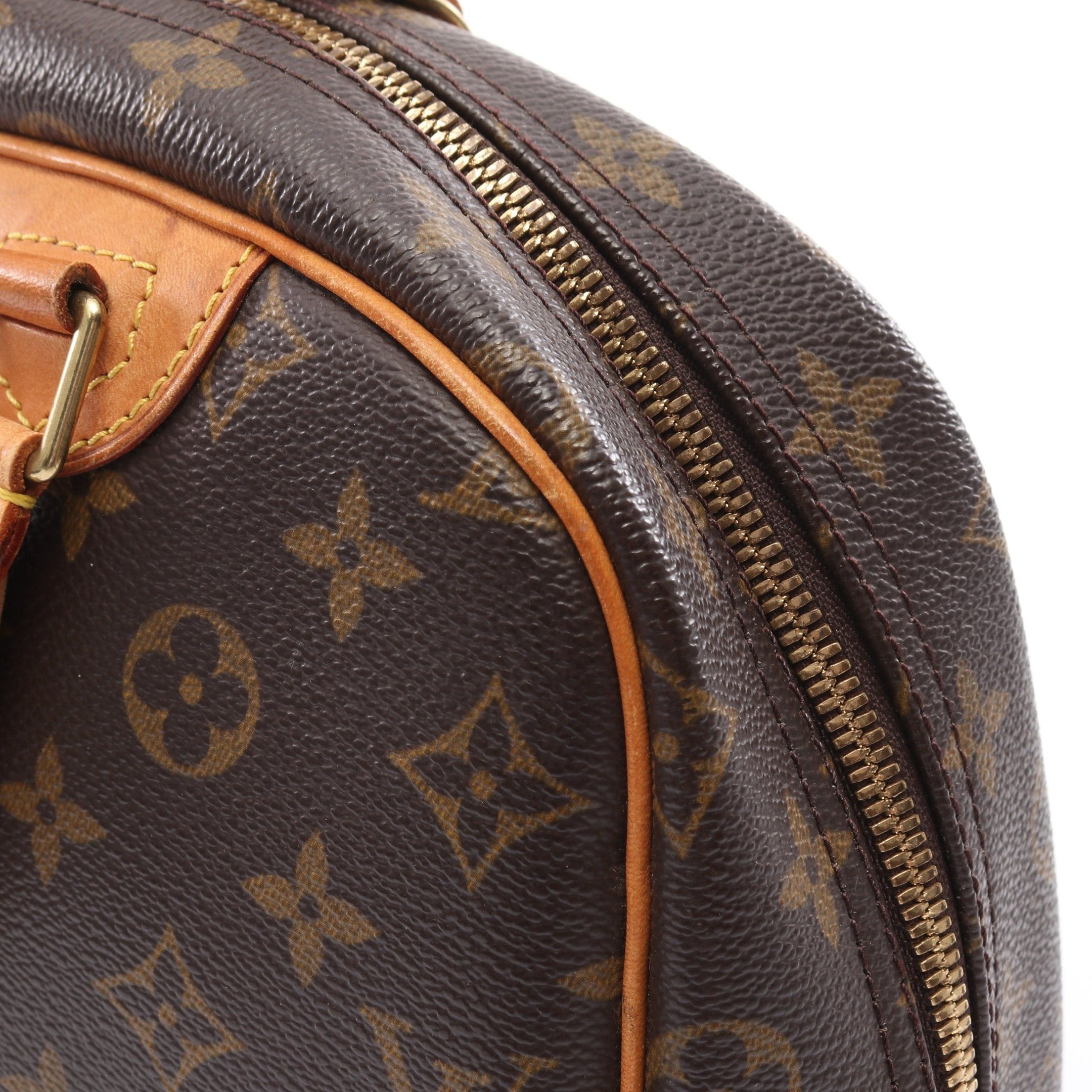 Louis Vuitton Louis Vuitton Trouville Monogram Handbag Leather Brown Size ONE SIZE - 11 Thumbnail