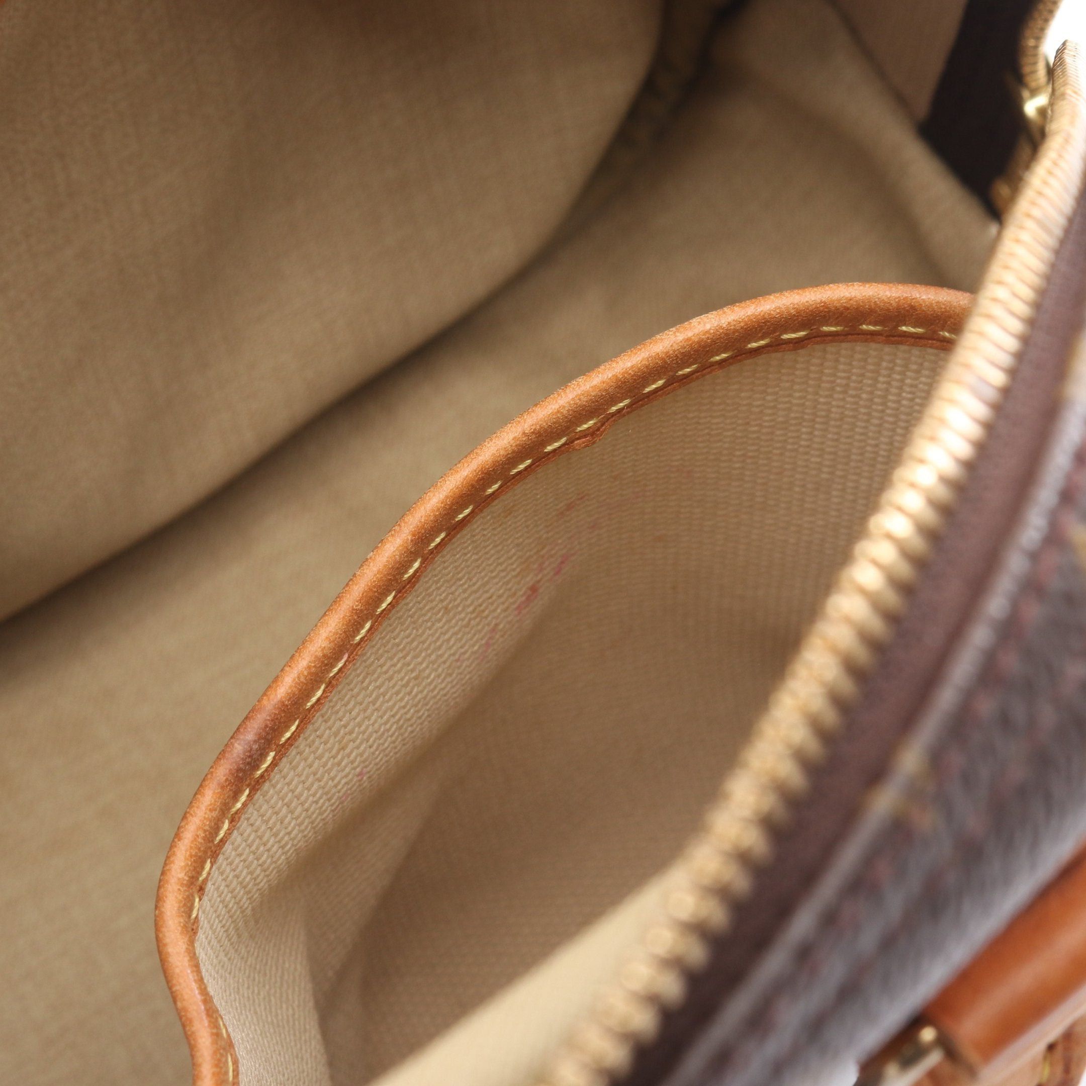 Louis Vuitton Louis Vuitton Trouville Monogram Handbag Leather Brown Size ONE SIZE - 10 Thumbnail