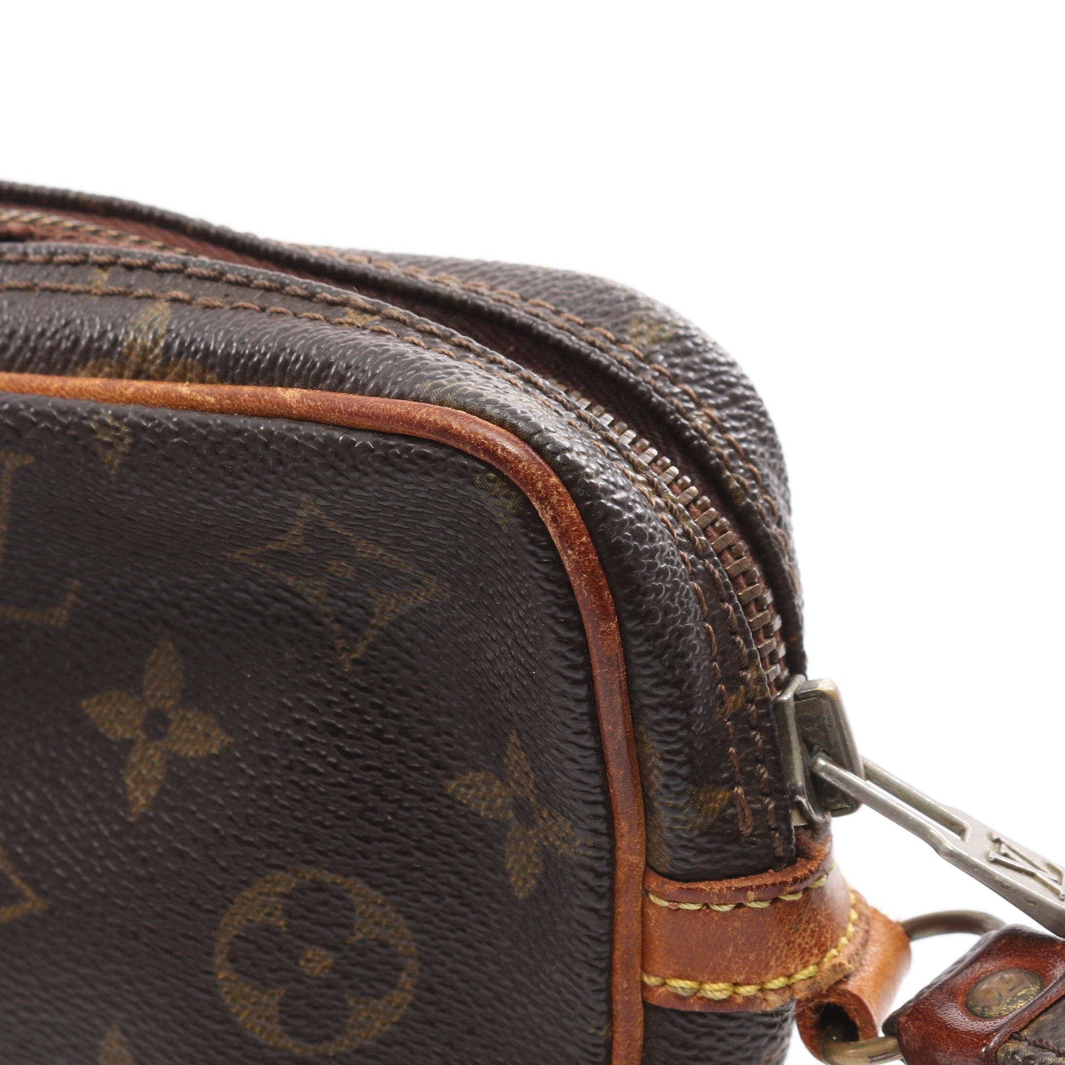 Louis Vuitton Louis Vuitton Marly Dragonne Pm Monogram Clutch Bag Second Leather Brown Size ONE SIZE - 10 Thumbnail