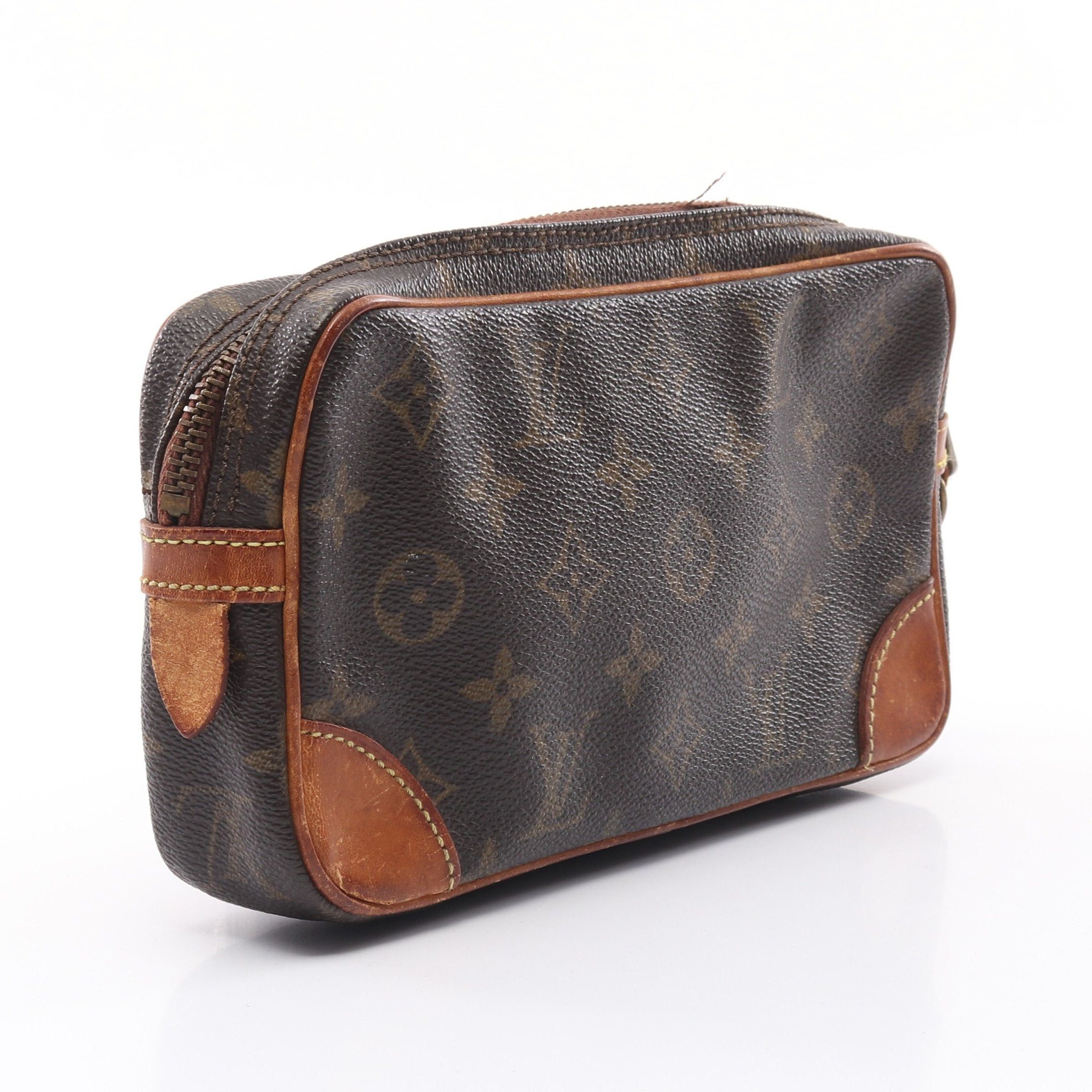 Louis Vuitton Louis Vuitton Marly Dragonne Pm Monogram Clutch Bag Second Leather Brown Size ONE SIZE - 2 Thumbnail