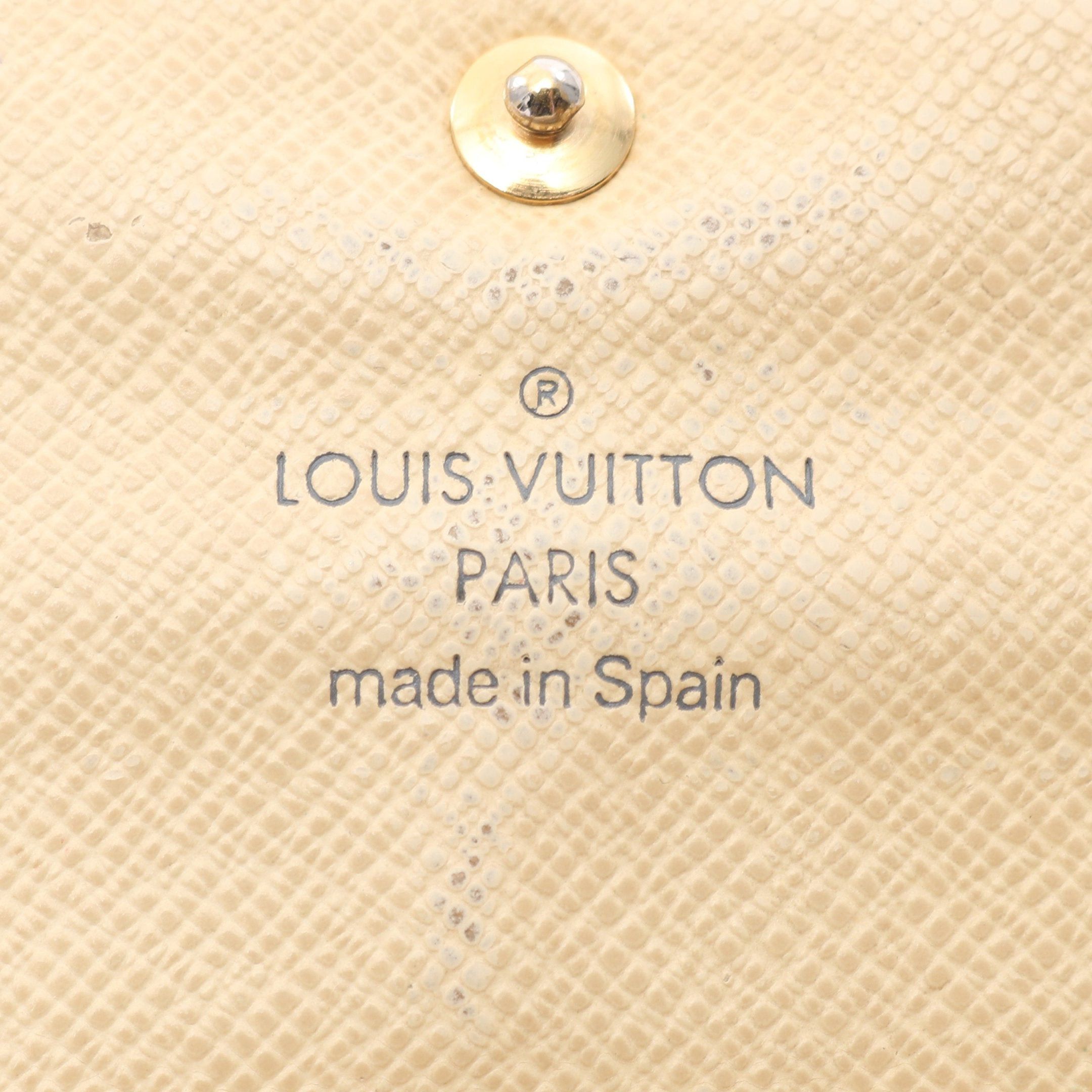 Louis Vuitton Louis Vuitton Portefeuil Sara Damier Azur Bi-Fold Long Wallet Leather White Size ONE SIZE - 4 Thumbnail