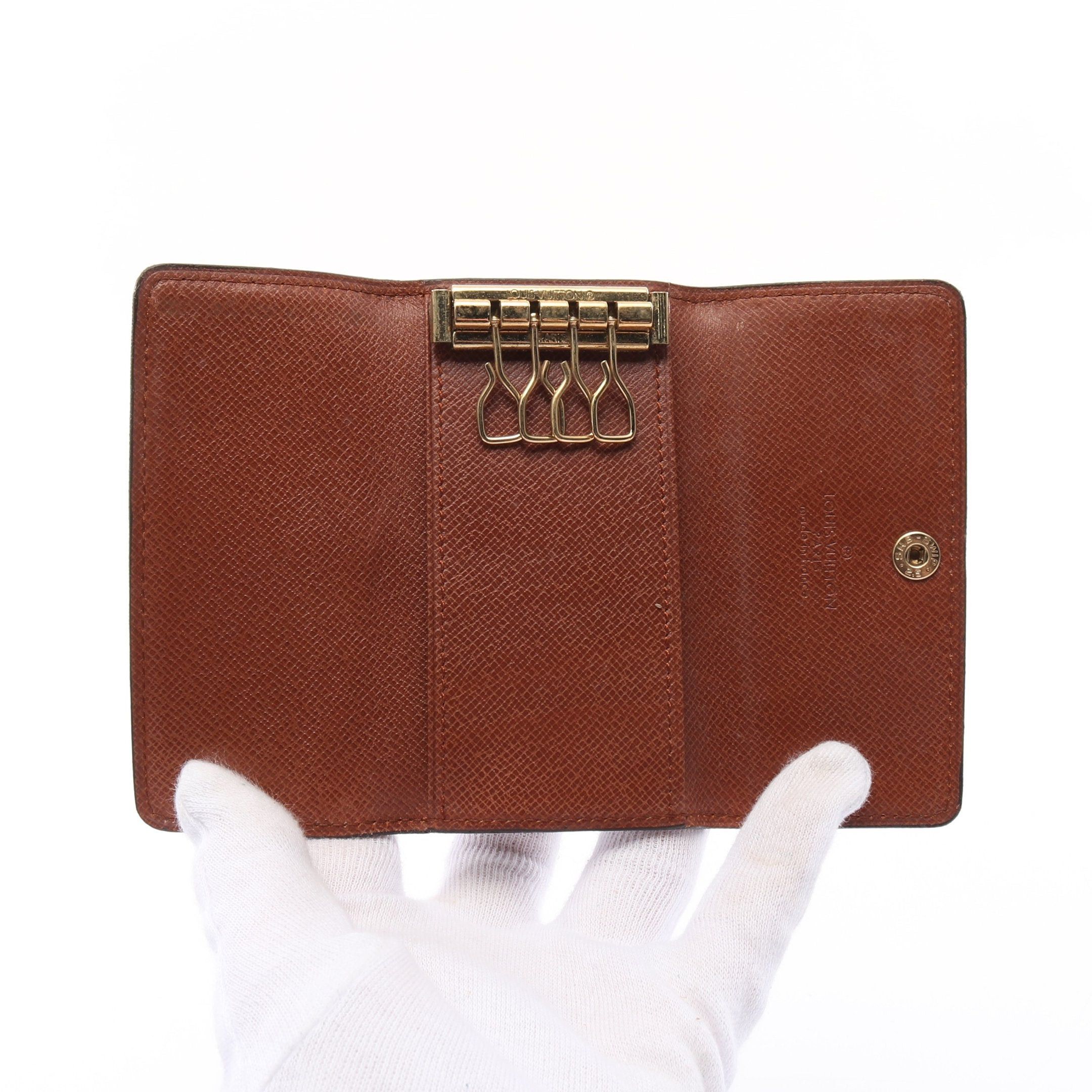 Louis Vuitton Louis Vuitton Multicle 4 Monogram Ring Chain Key Case Brown Size ONE SIZE - 3 Thumbnail