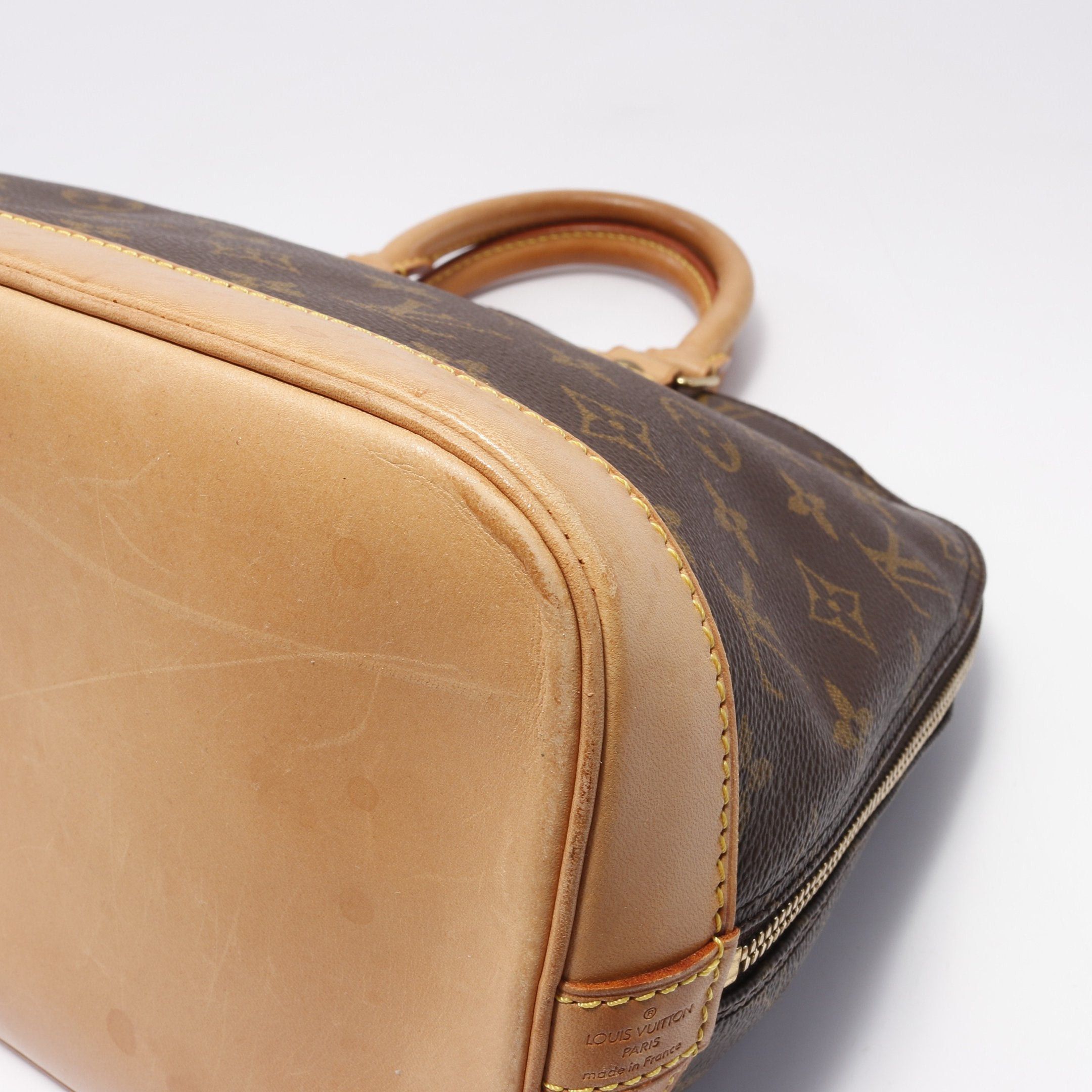 Louis Vuitton Louis Vuitton Alma Pm Monogram Handbag Leather Brown Size ONE SIZE - 6 Thumbnail