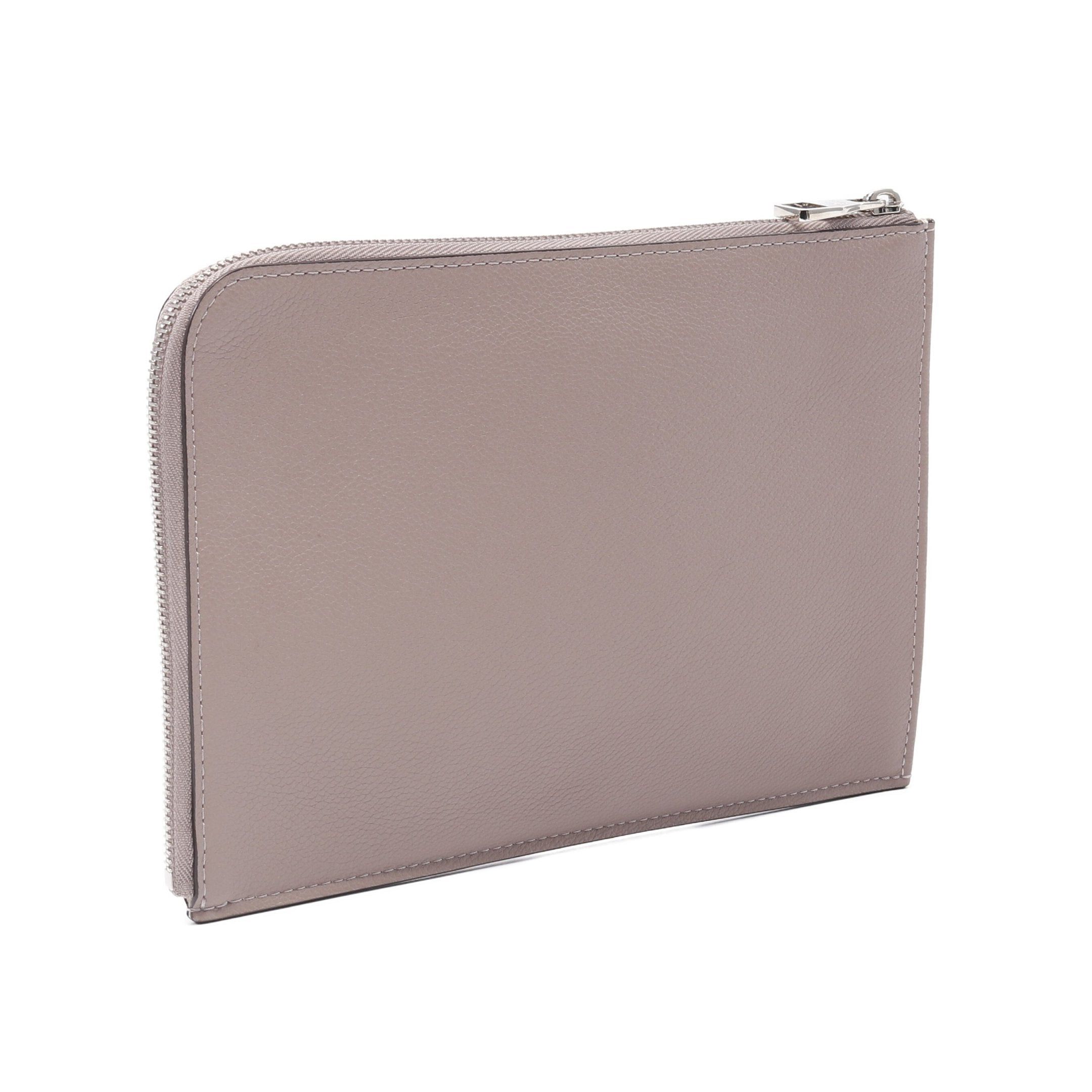 Louis Vuitton Louis Vuitton Pochette Jour Pm Taupe Clutch Bag Leather Gray Beige Size ONE SIZE - 2 Thumbnail