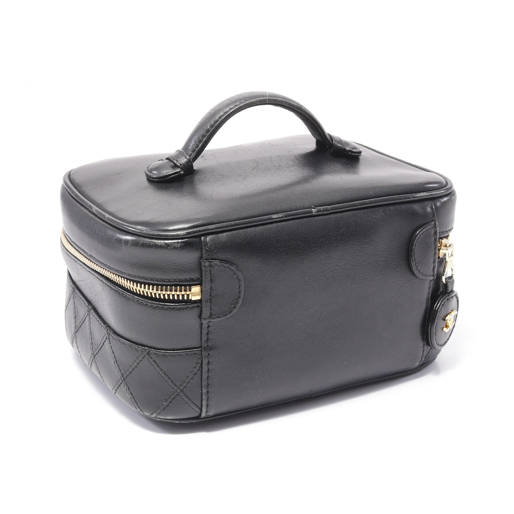 Chanel Chanel Bicolore Handbag Vanity Bag Leather Black Gold Hardware Size ONE SIZE - 2 Thumbnail