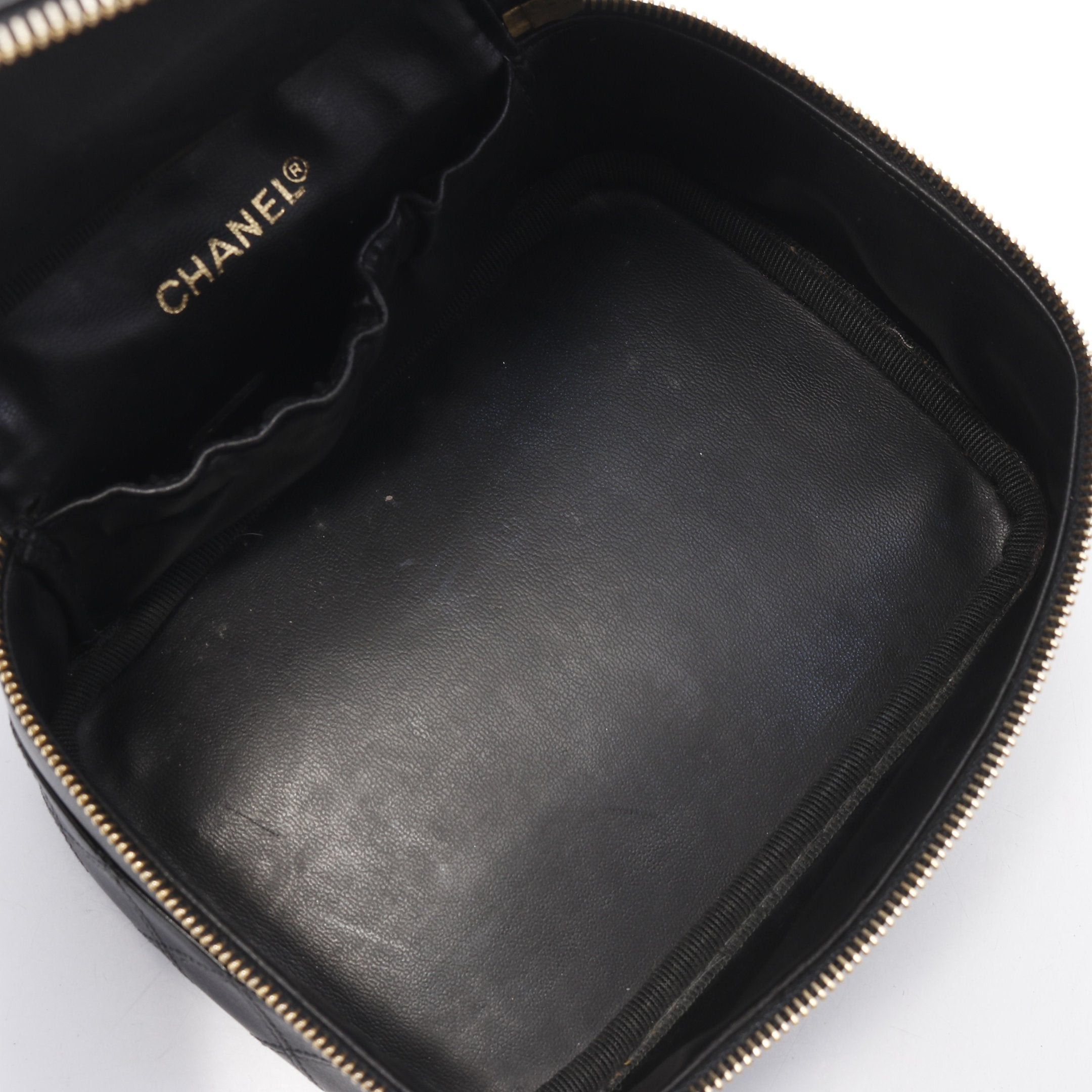 Chanel Chanel Bicolore Handbag Vanity Bag Leather Black Gold Hardware Size ONE SIZE - 3 Thumbnail