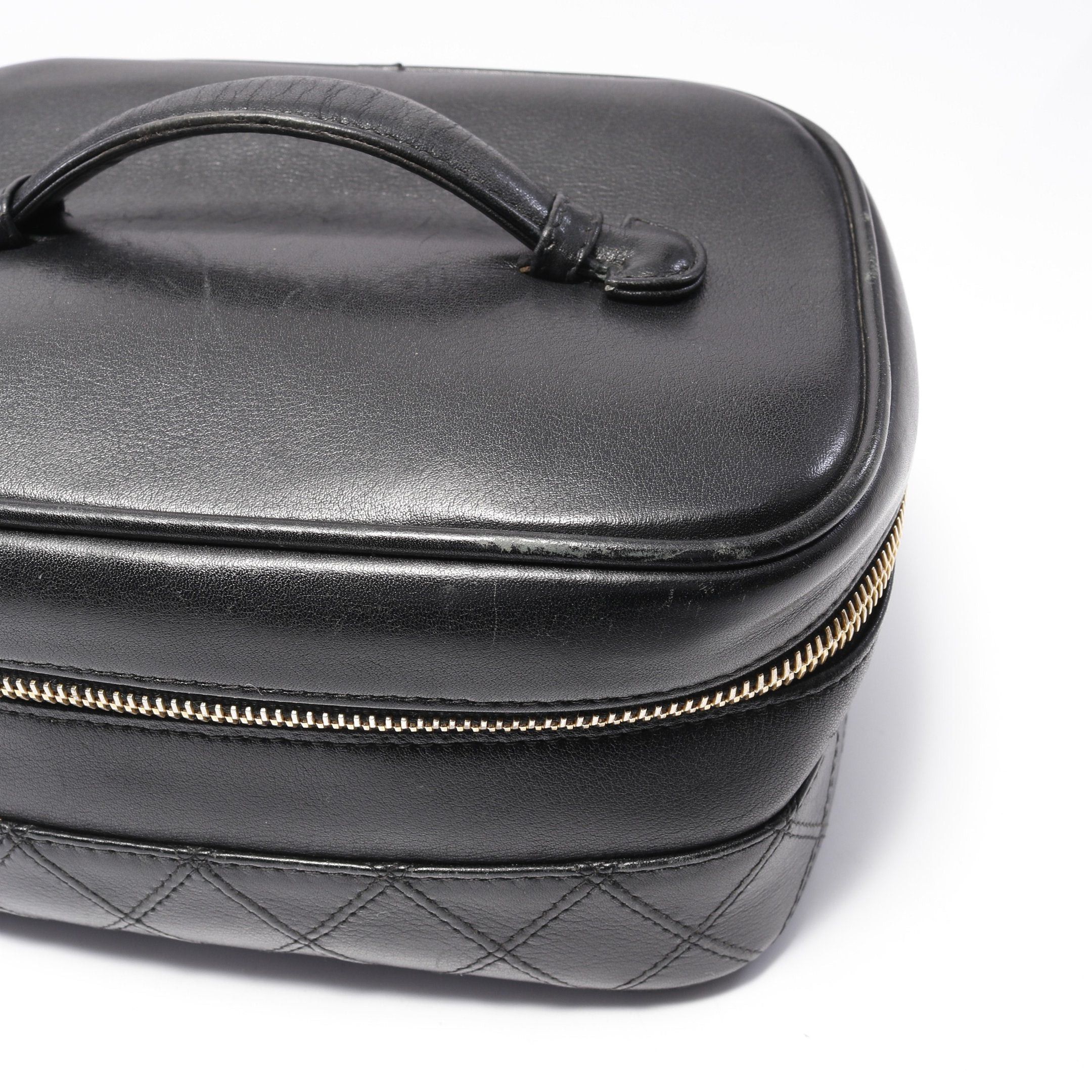 Chanel Chanel Bicolore Handbag Vanity Bag Leather Black Gold Hardware Size ONE SIZE - 7 Thumbnail