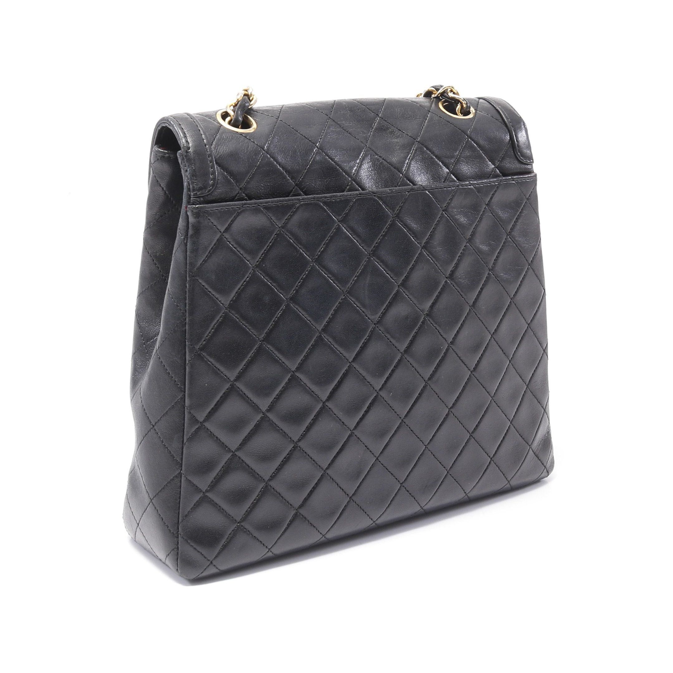 Chanel Chanel Matelasse Chain Shoulder Bag Lambskin Black Gold Hardware Size ONE SIZE - 2 Thumbnail