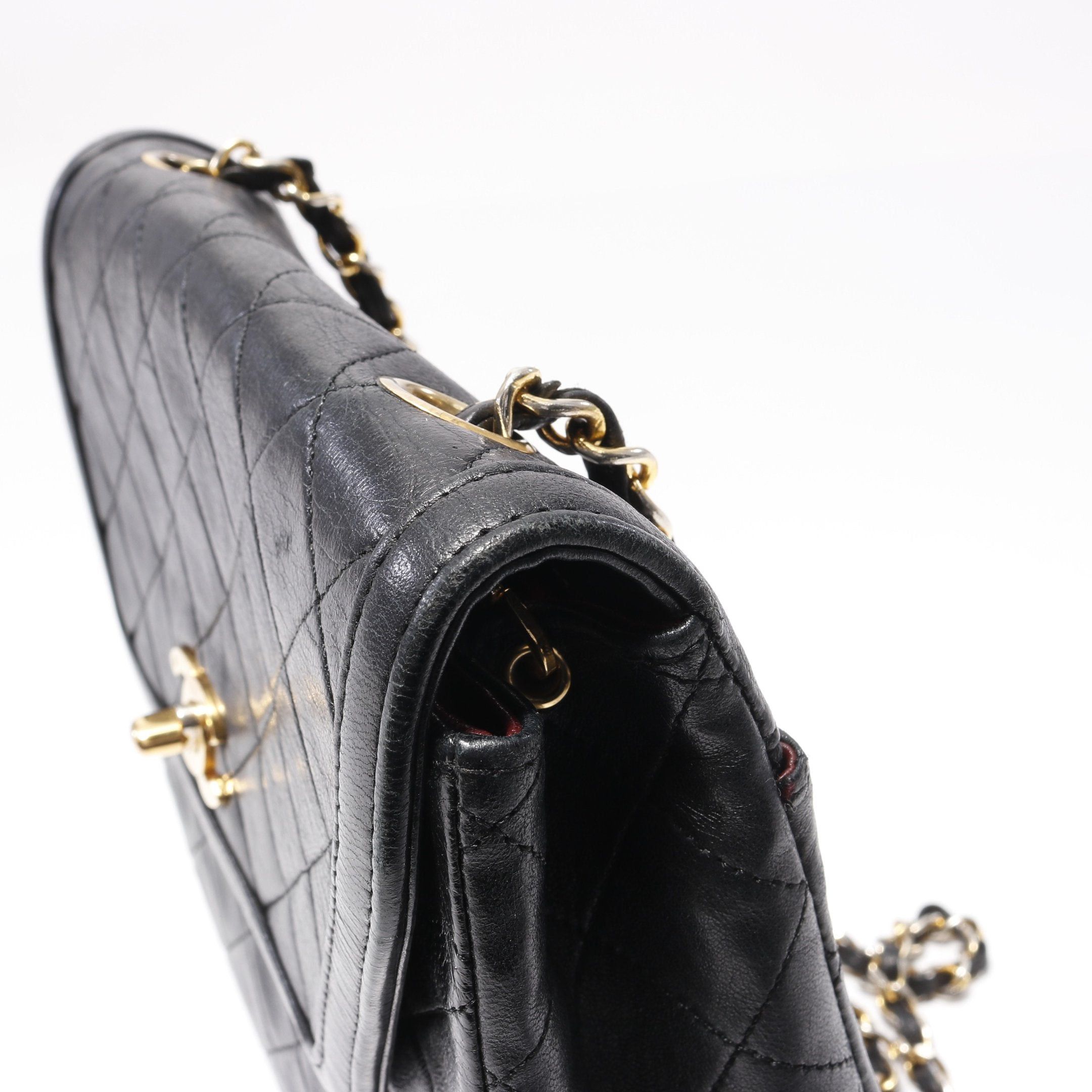 Chanel Chanel Matelasse Chain Shoulder Bag Lambskin Black Gold Hardware Size ONE SIZE - 8 Thumbnail
