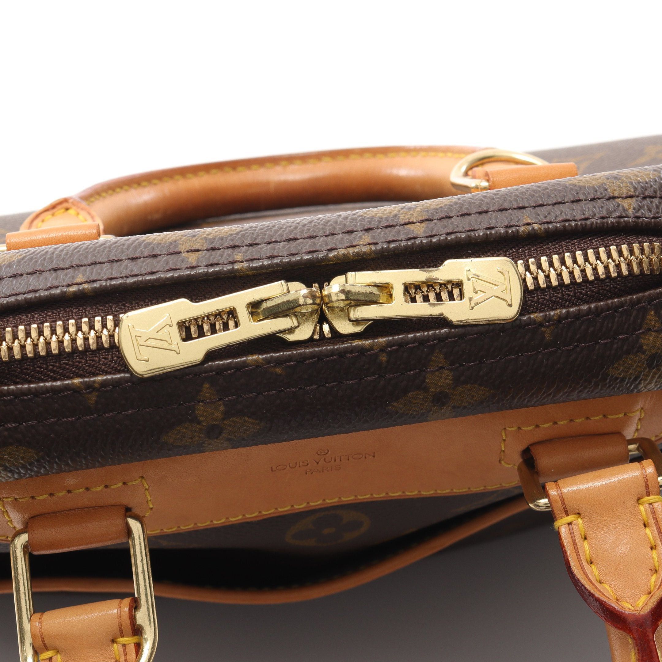 Louis Vuitton Louis Vuitton Trouville Monogram Handbag Leather Brown Size ONE SIZE - 9 Thumbnail