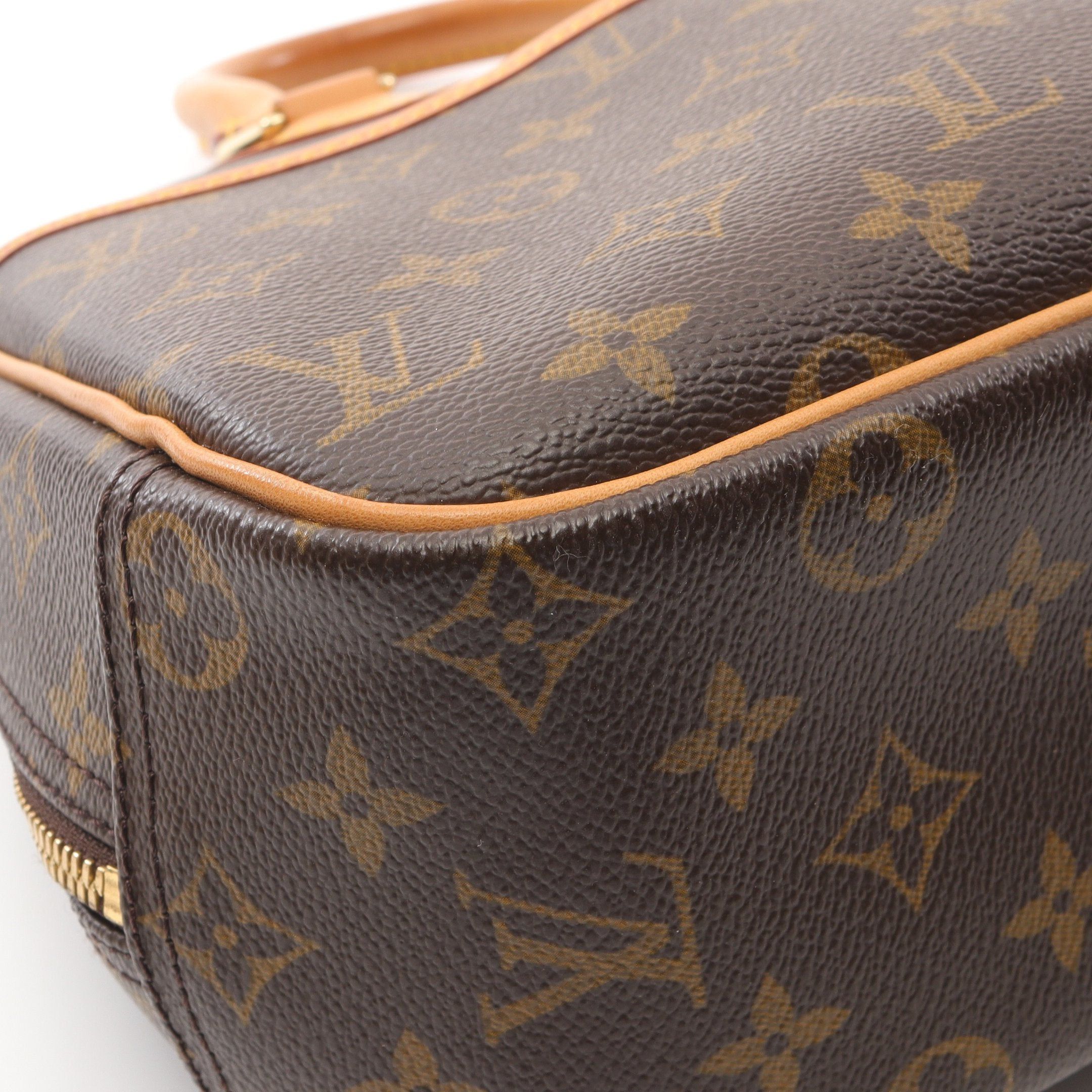 Louis Vuitton Louis Vuitton Trouville Monogram Handbag Leather Brown Size ONE SIZE - 11 Thumbnail
