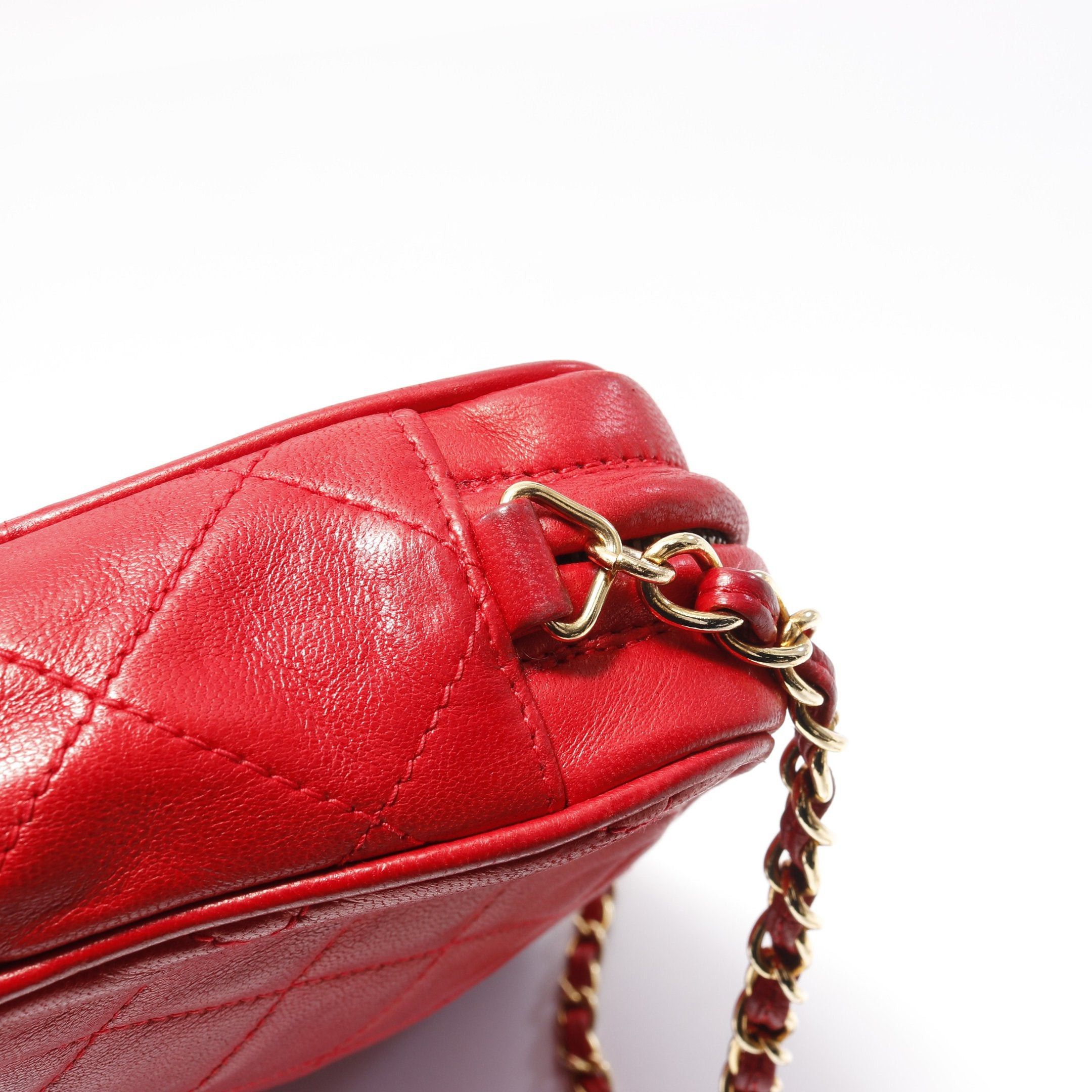 Chanel Chanel Matelasse Chain Shoulder Bag Lambskin Red Gold Hardware Tassel Size ONE SIZE - 8 Thumbnail