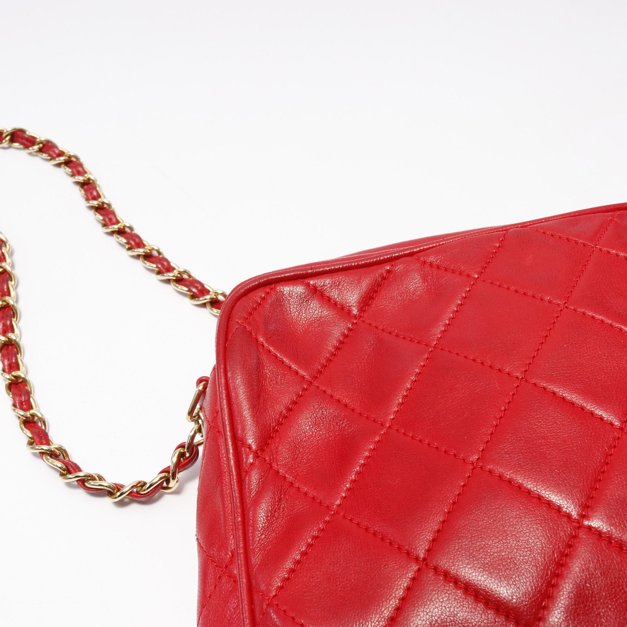 Chanel Chanel Matelasse Chain Shoulder Bag Lambskin Red Gold Hardware Tassel Size ONE SIZE - 11 Thumbnail