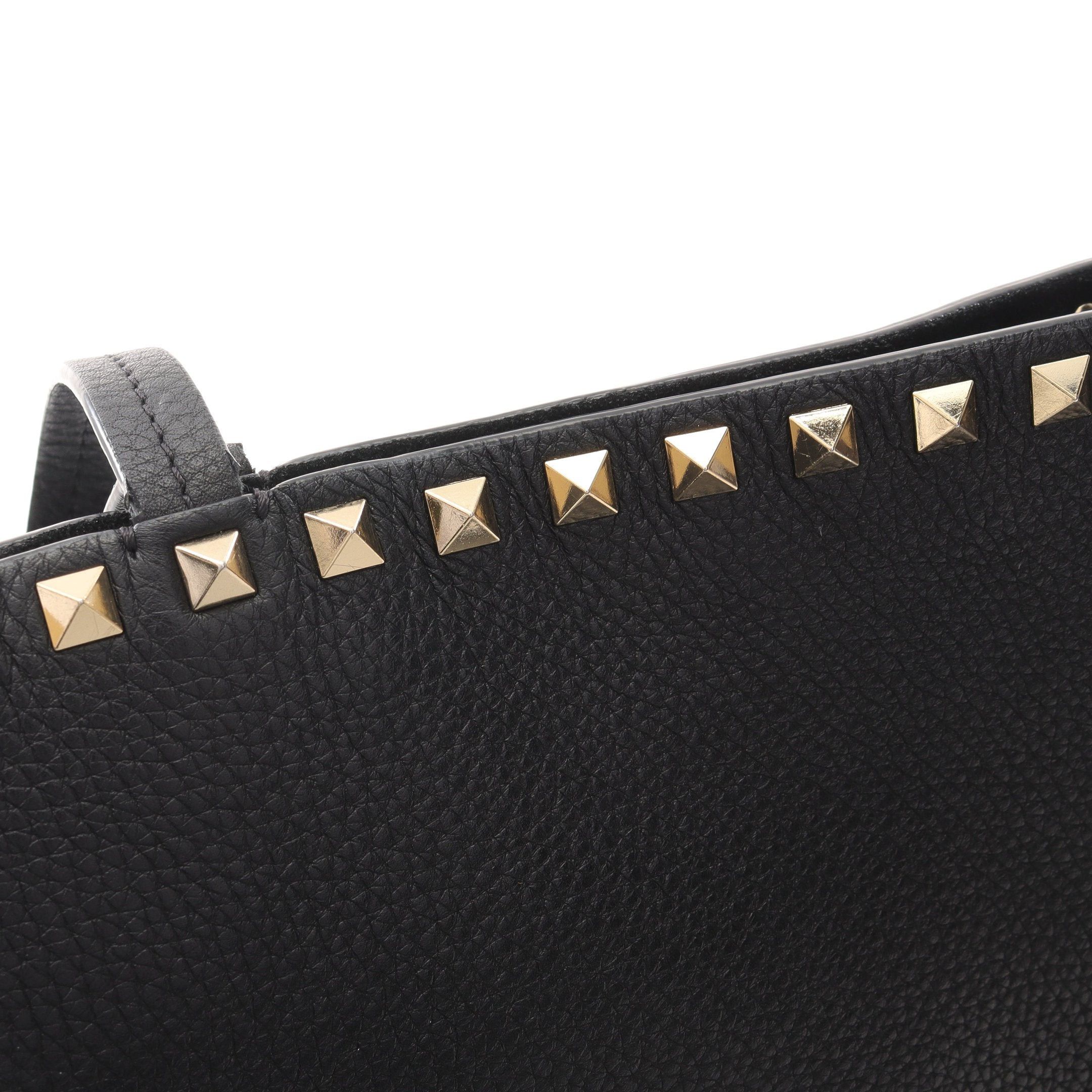 Valentino Valentino Rockstud Shoulder Bag Tote Leather Black Size ONE SIZE - 11 Thumbnail