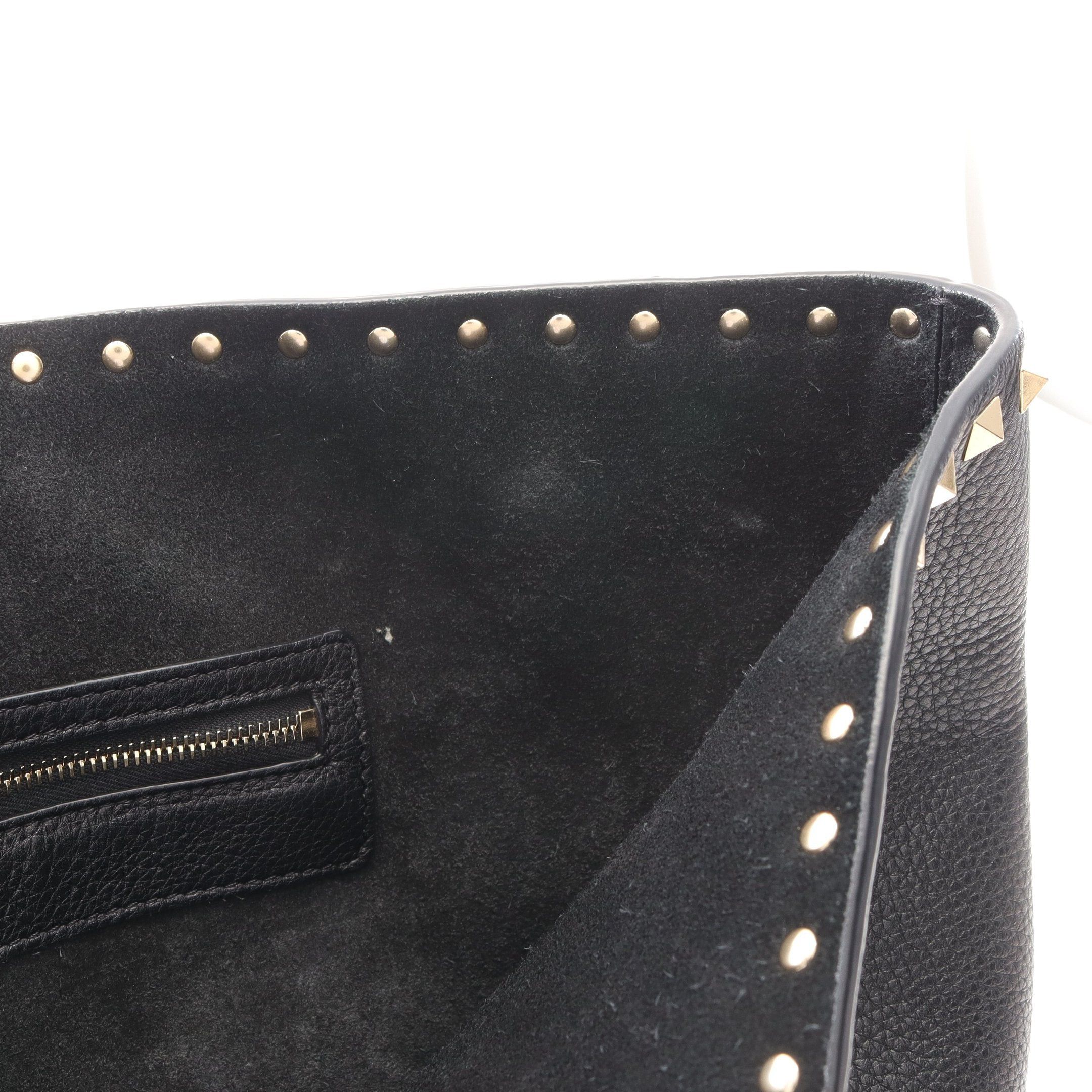 Valentino Valentino Rockstud Shoulder Bag Tote Leather Black Size ONE SIZE - 9 Thumbnail