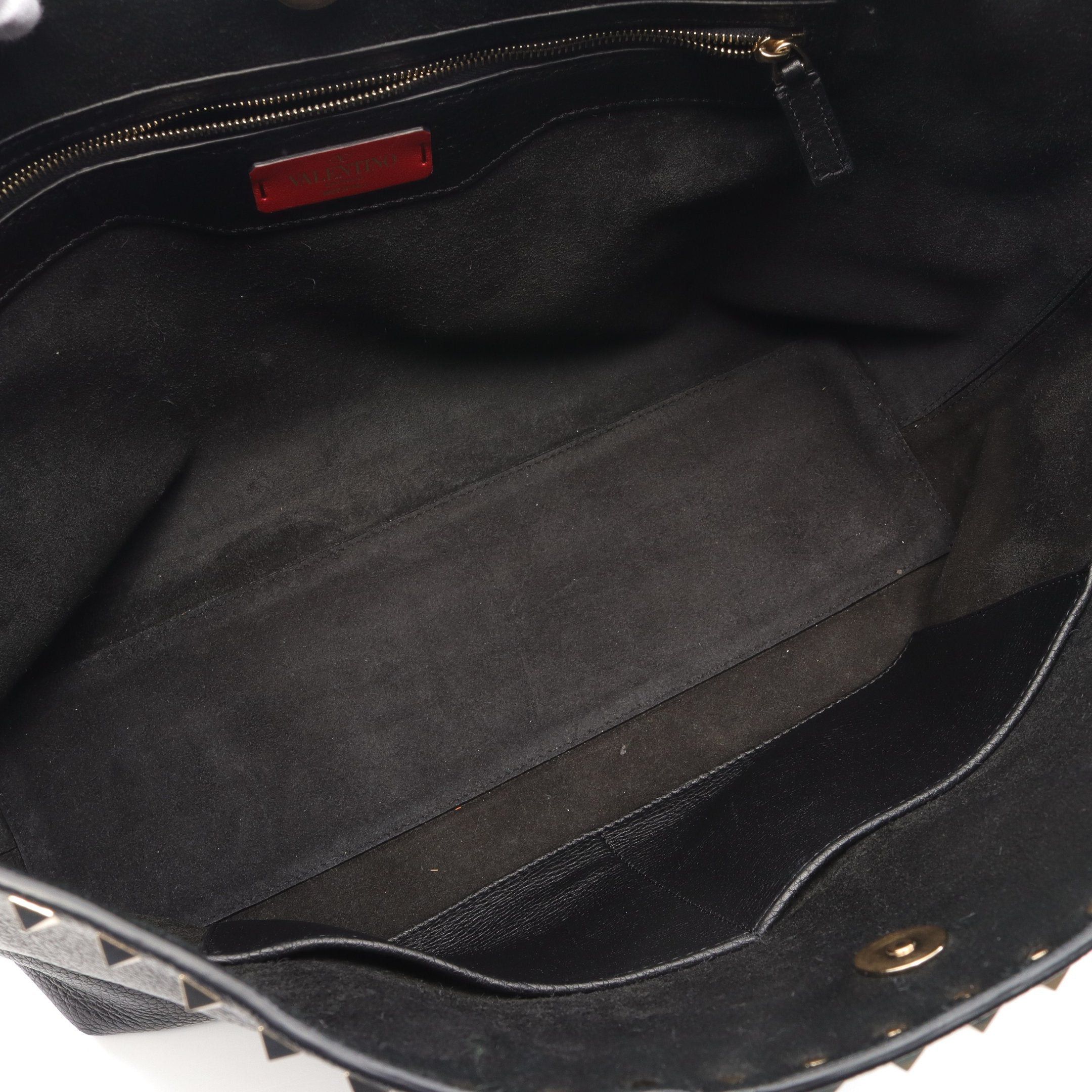 Valentino Valentino Rockstud Shoulder Bag Tote Leather Black Size ONE SIZE - 3 Thumbnail