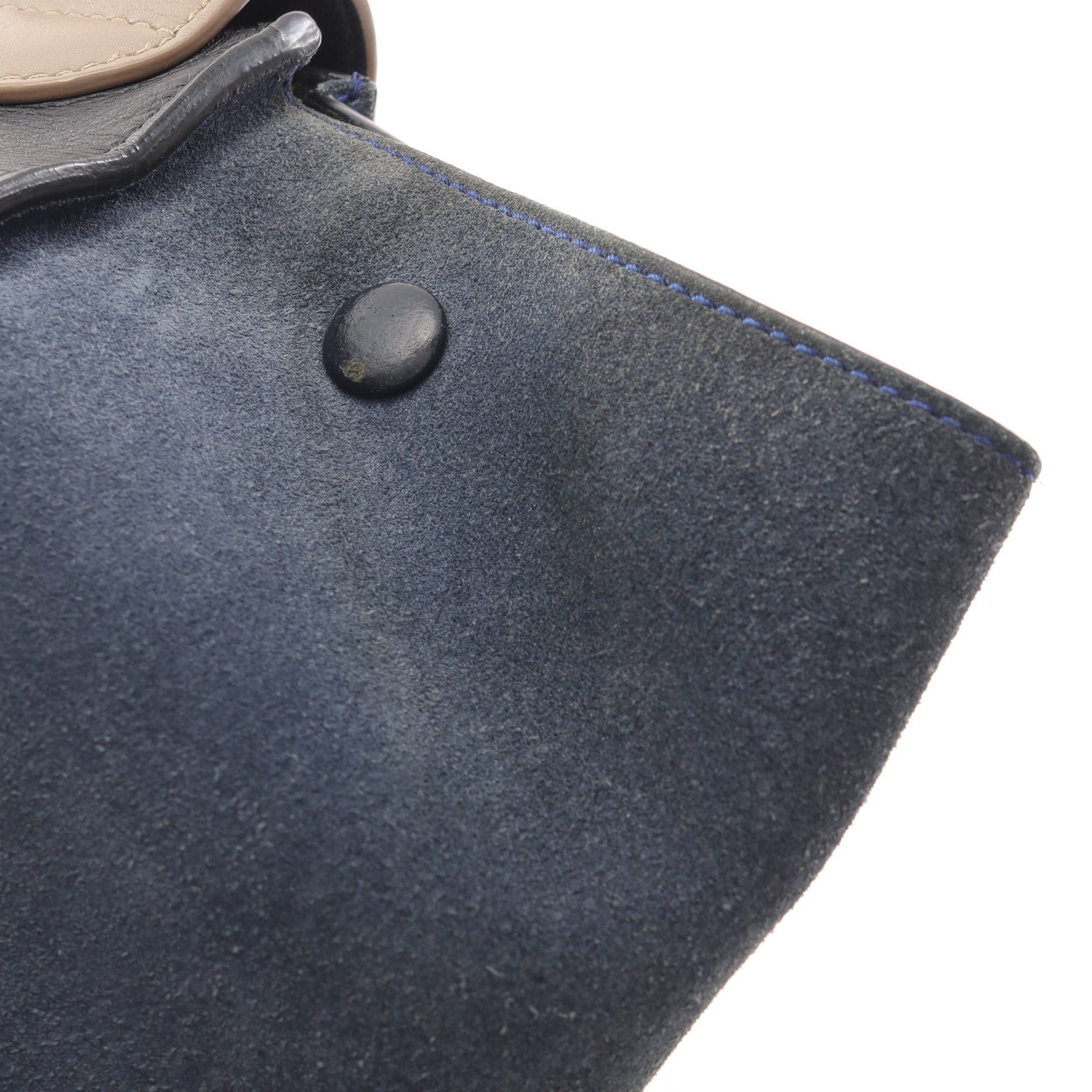 Celine Celine Trapeze Medium Handbag Leather Suede Gray Beige Black Blue Size ONE SIZE - 10 Thumbnail