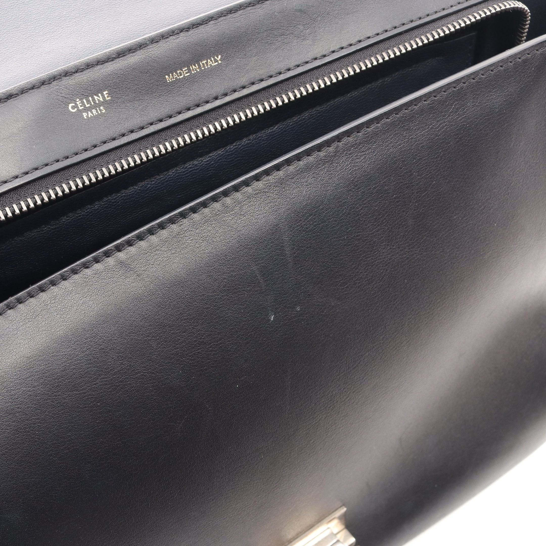 Celine Celine Trapeze Medium Handbag Leather Suede Gray Beige Black Blue Size ONE SIZE - 7 Thumbnail