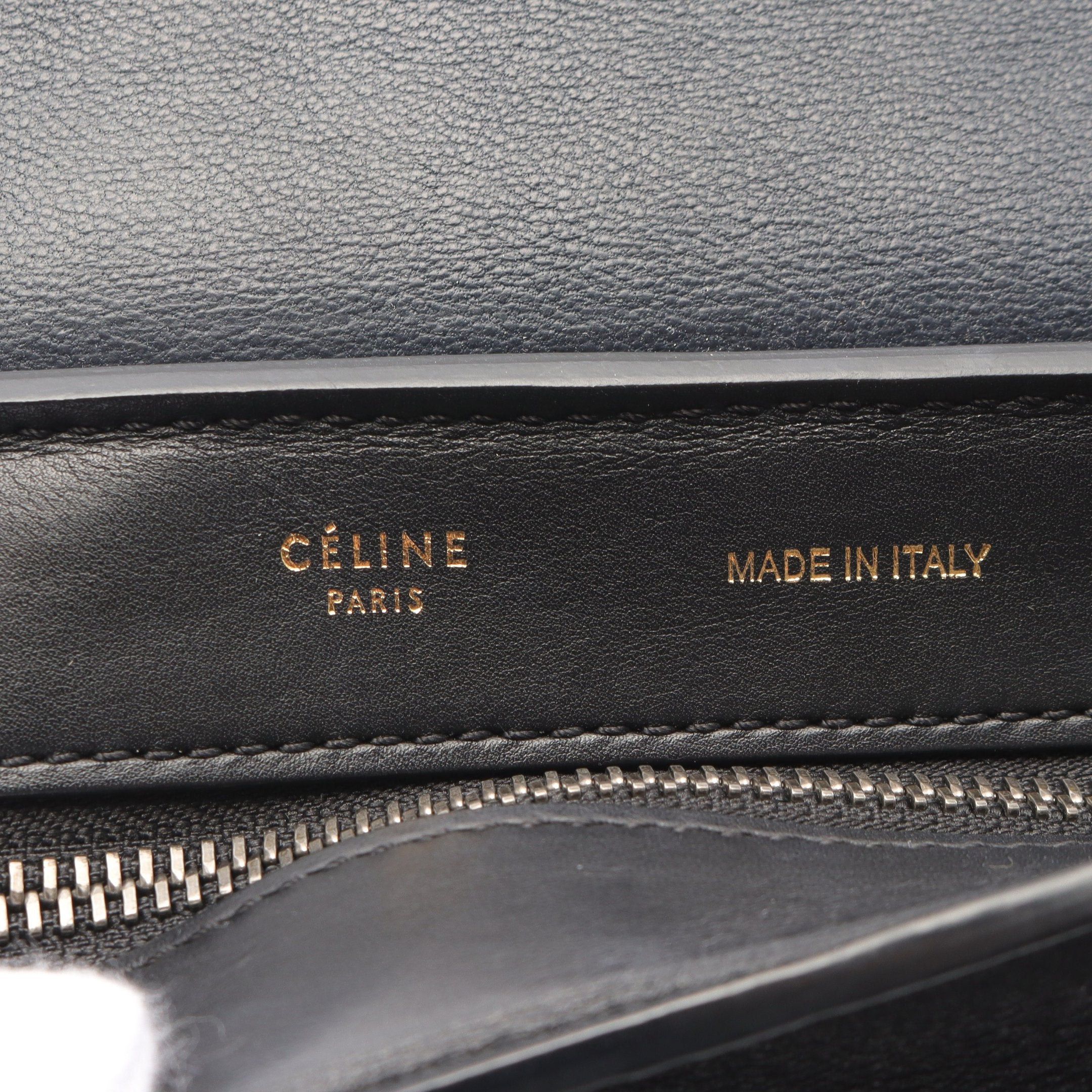 Celine Celine Trapeze Medium Handbag Leather Suede Gray Beige Black Blue Size ONE SIZE - 4 Thumbnail