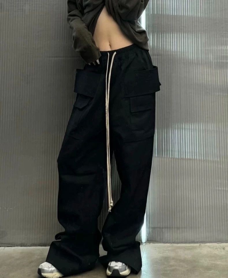 Rick Owens Rick Owens Black Cargo Pants for Men Size US 30 / EU 46 - 6 Thumbnail