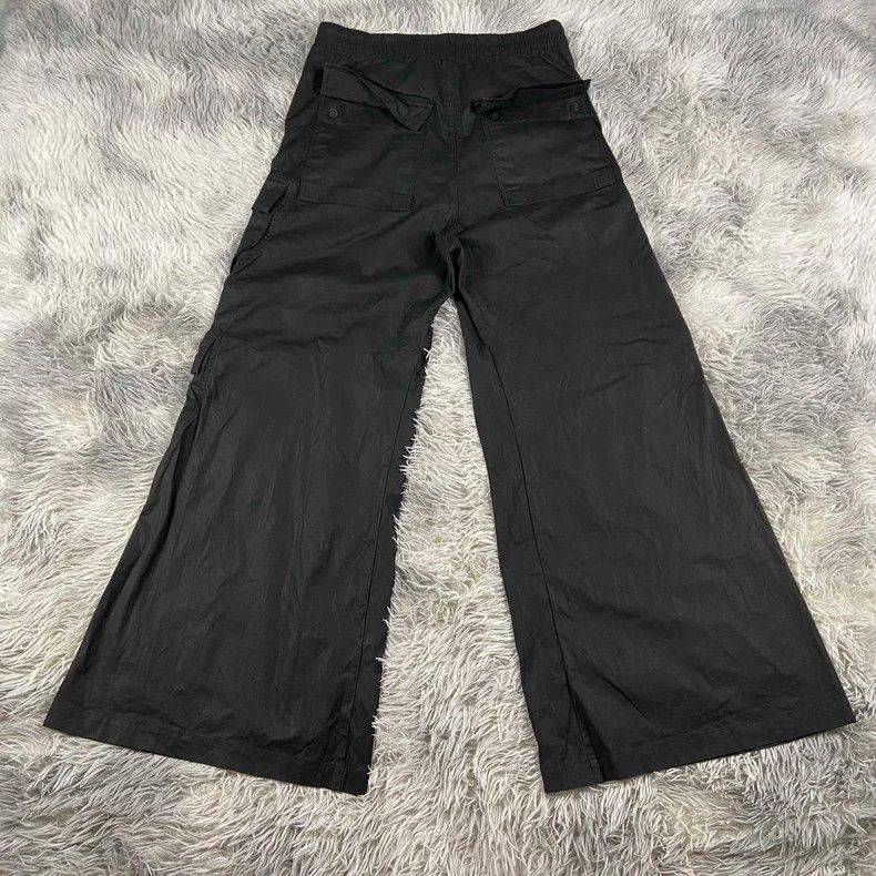 Rick Owens Rick Owens Wide Leg Cargo Pants in Black Size US 31 - 2 Thumbnail
