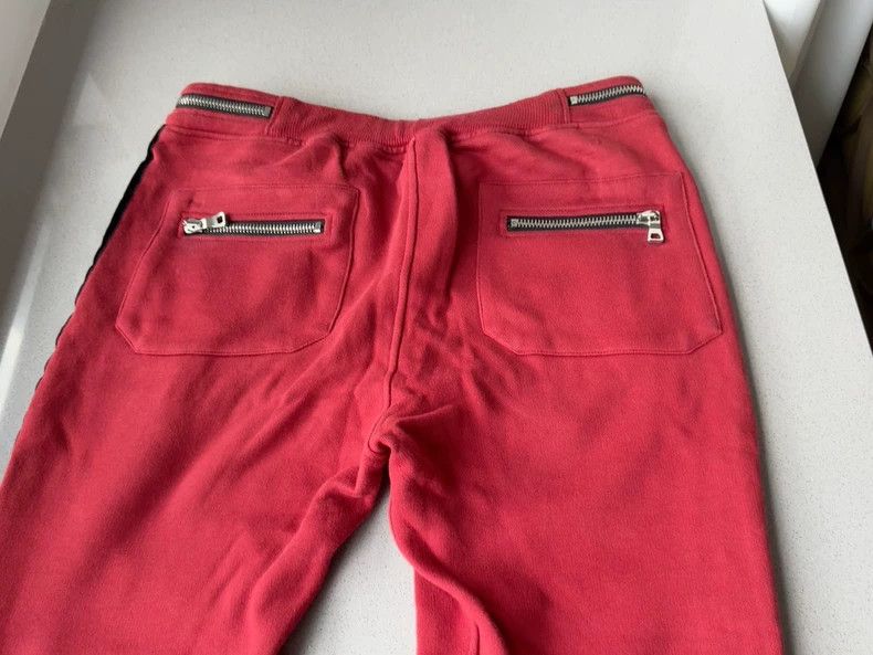 Balmain Balmain Red Moto Sweatpants for Winter Wear Size US 34 / EU 50 - 4 Thumbnail