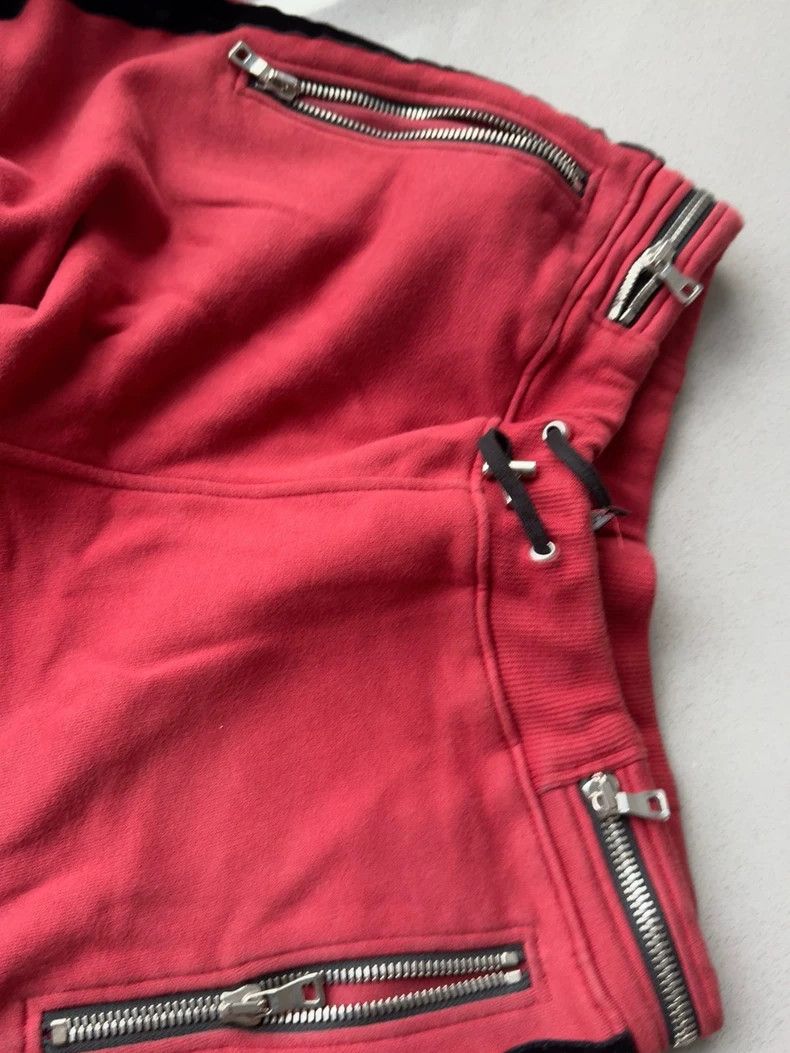 Balmain Balmain Red Moto Sweatpants for Winter Wear Size US 34 / EU 50 - 2 Thumbnail