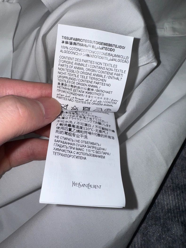 Saint Laurent Paris Saint Laurent White Cotton Classic Shirt- DMC Size US M / EU 48-50 / 2 - 5 Thumbnail