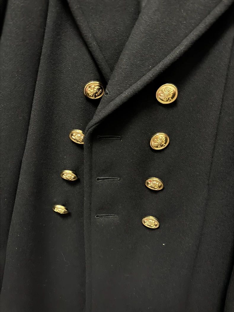 Saint Laurent Paris Saint Laurent Double-Breasted Coat with Gold Buttons- DMC Size US L / EU 52-54 / 3 - 3 Thumbnail