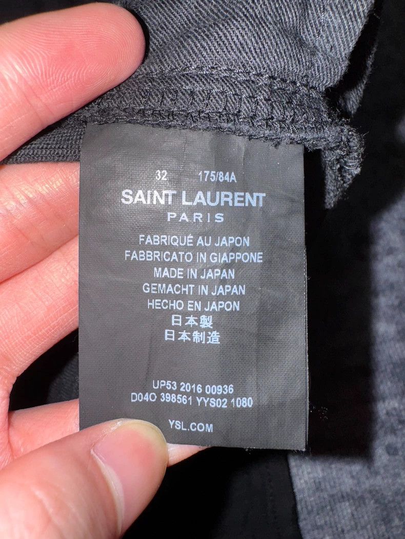Saint Laurent Paris Saint Laurent Black Ripped Knee Denim Pants- DMC Size US 32 / EU 48 - 6 Thumbnail