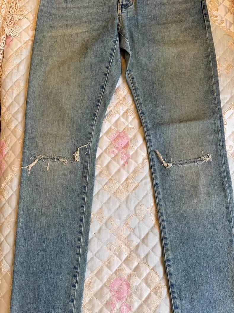 Saint Laurent Paris Saint Laurent Hedi Era Ripped Denim Pants- DMC Size US 30 / EU 46 - 3 Thumbnail
