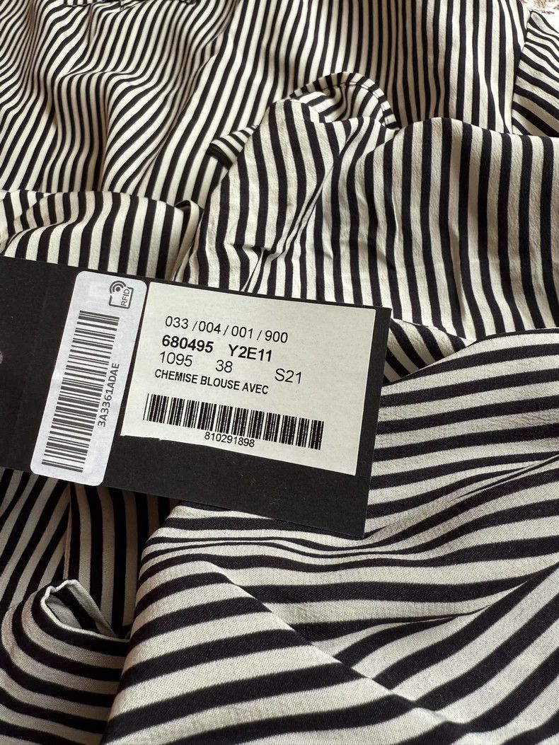 Saint Laurent Paris Saint Laurent Striped Silk Shirt Size 38- DMC Size US S / EU 44-46 / 1 - 7 Thumbnail